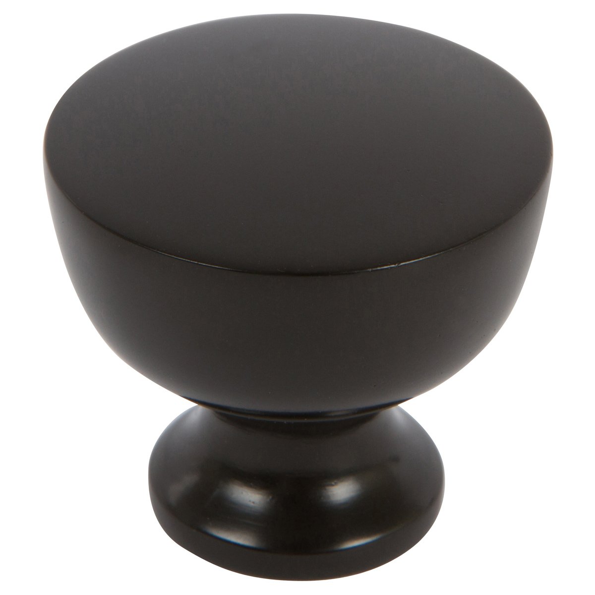 Premium Matte Black Cabinet Knobs 5-Pack - Round Drawer Pulls for Kitchen & Dresser - SHKM013-BLK
