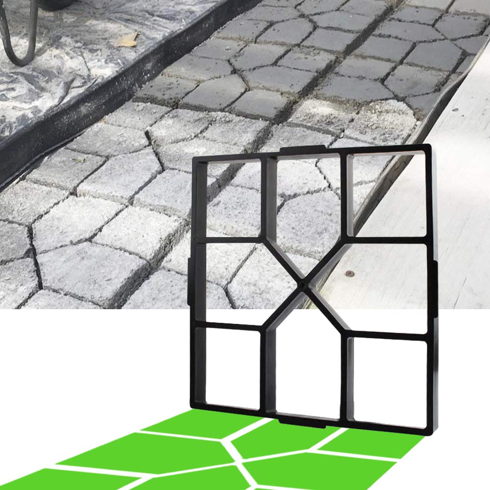 Reusable Concrete Walk Maker Molds for DIY Paving - Cross Square Design for Lawn, Patio, Yard Walkway & Garden Path | Perfect for Outdoor Landscaping Projects
