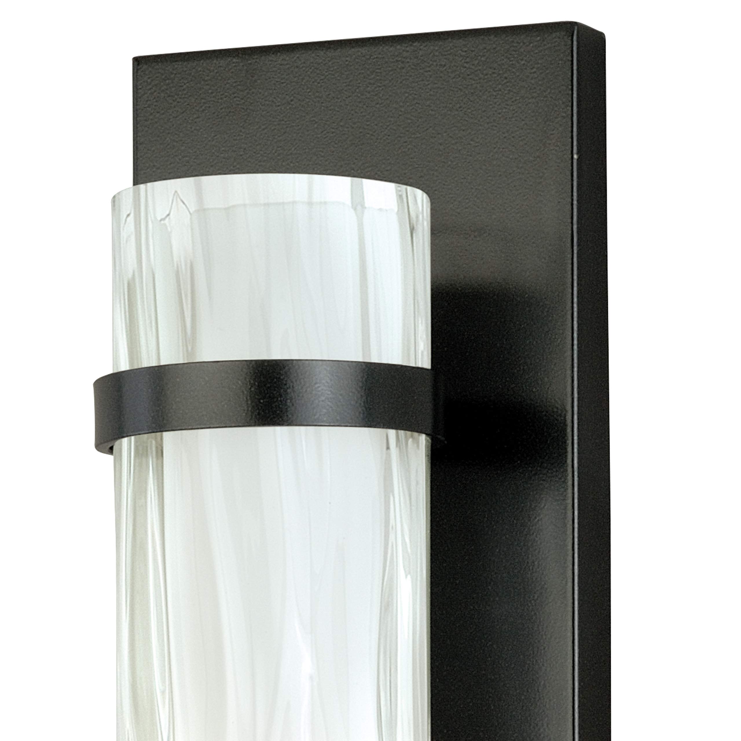 VAXCEL Vilo 1-Light Bronze Cylinder Flush Mount Wall Sconce with White Glass Shade - ADA Compliant Bathroom Lighting for Hallway, Bedroom, or Entryway
