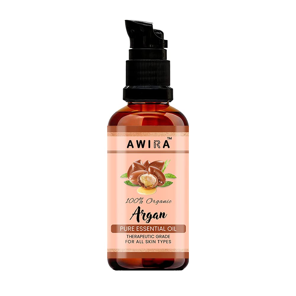 Awira Cold Pressed 100% Pure Argan Oil for Hair Growth, Skin & Face Care - 10ml Bottle - Natural Moisturizer for Dry Hair, Wrinkles & Massage Therapy | Perfect for Daily Beauty Routine & Spa Treatments