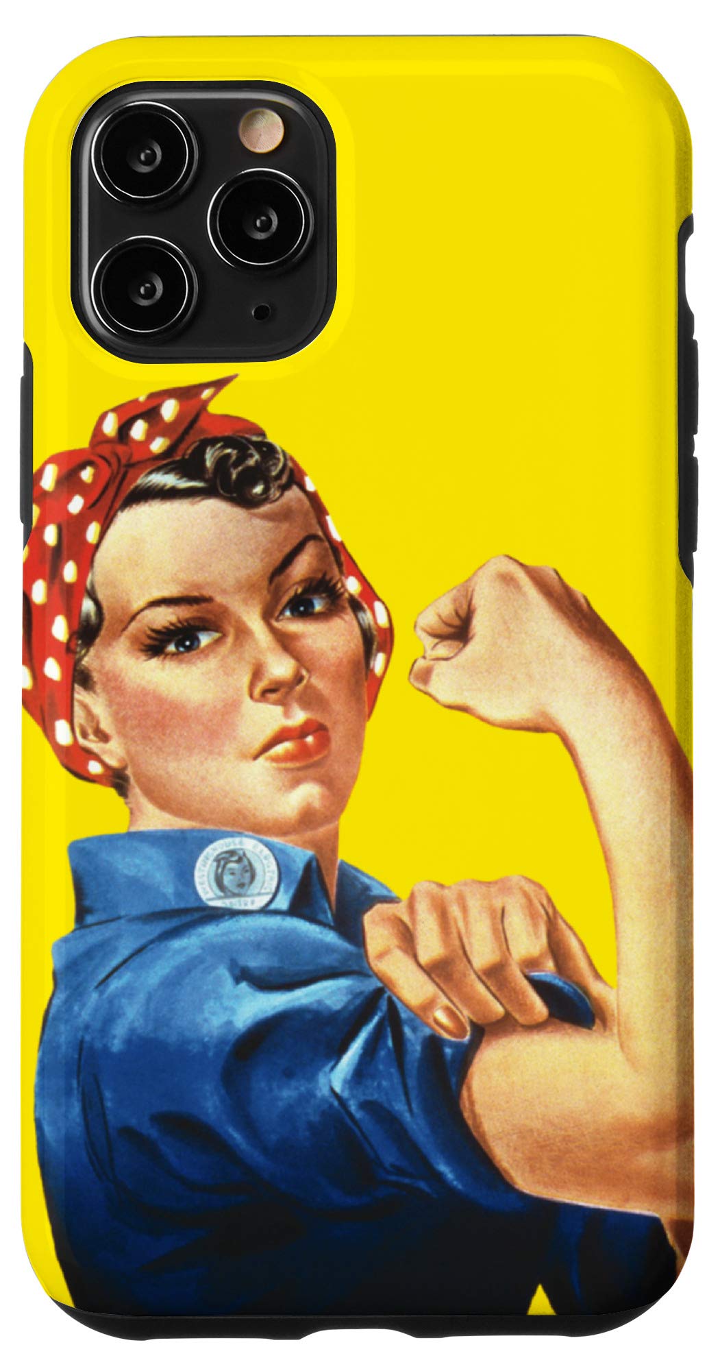 iPhone 11 Pro Case - Rosie the Riveter Design - Feminist & Women Empowerment Phone Cover - Perfect for Everyday Use, Work & Activism