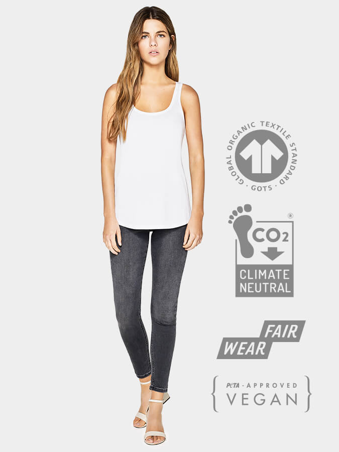 Organic Cotton Classic Vest for Women - Comfortable Yoga & Workout Tank Top - Perfect for Yoga Studio, Gym & Casual Wear