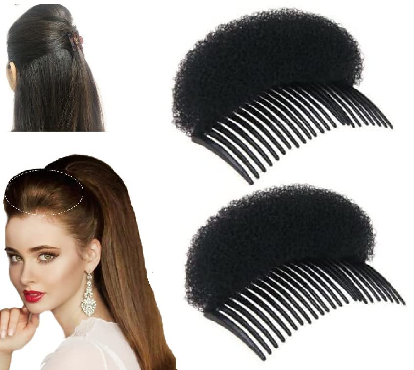Wizme Volumizer Hair Donut Puffs Set of 2 with Comb - Hair Styling Tool for Women & Girls - Perfect for Updos, Buns & Special Occasions