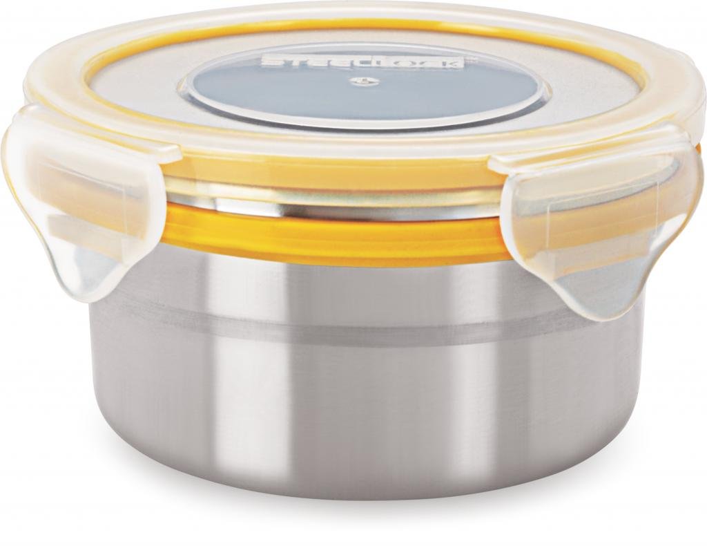 SL-1201 Airtight Stainless Steel Food Storage Container - 200ml | Kitchen Organization, Meal Prep & Pantry Essentials | BPA-Free Locking Lid for Dry Goods, Spices & Coffee