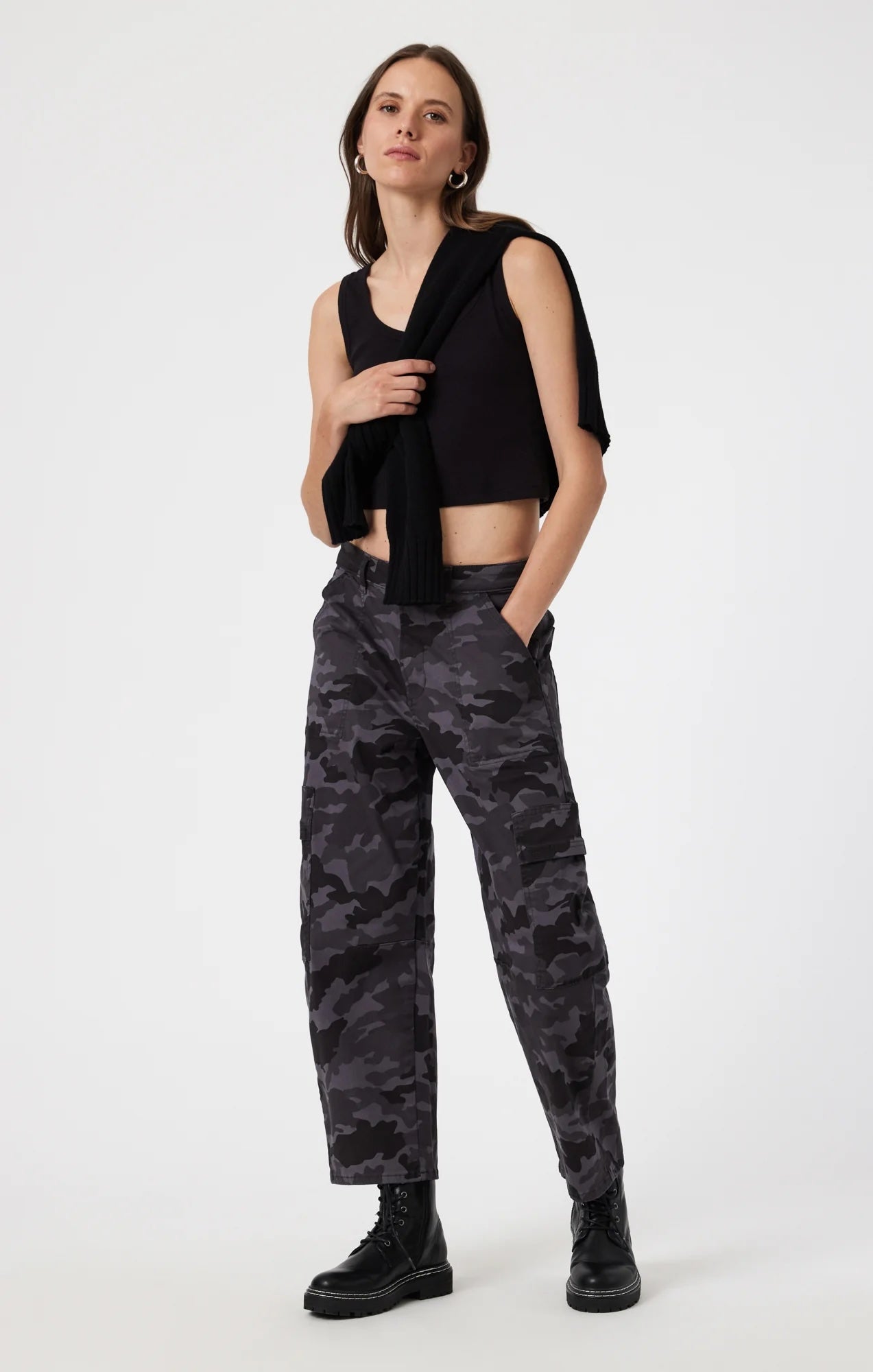 VINNIE SMOKE CAMO TWILL PANTS - Men's Camouflage Cargo Pants with Comfort Fit for Outdoor Hunting, Hiking & Casual Wear