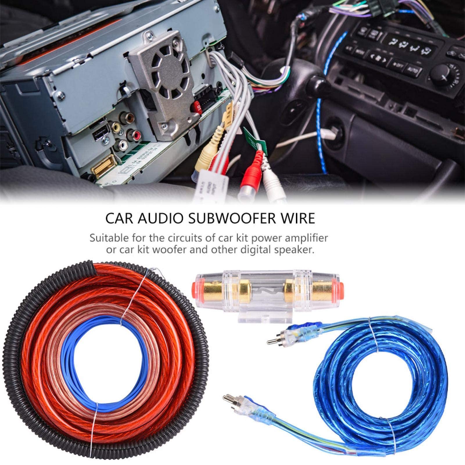 Akozon Universal 4 Gauge 2800W Car Audio Subwoofer Amplifier Speaker Cable Installation Kit - Professional Car Audio Modification Accessories for Enhanced Sound System | Perfect for DIY Car Stereo Upgrades & Vehicle Sound Enhancement