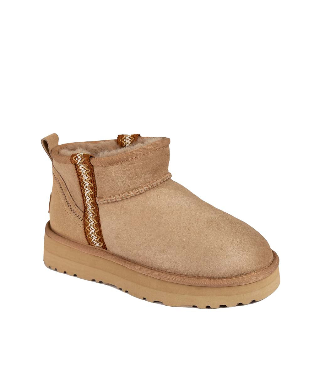 Women's UGG Tass Ultra Mini Platform Boots - Cozy Winter Ankle Booties with Fur Lining | Perfect for Casual Outfits, Snow Days & Holiday Gatherings