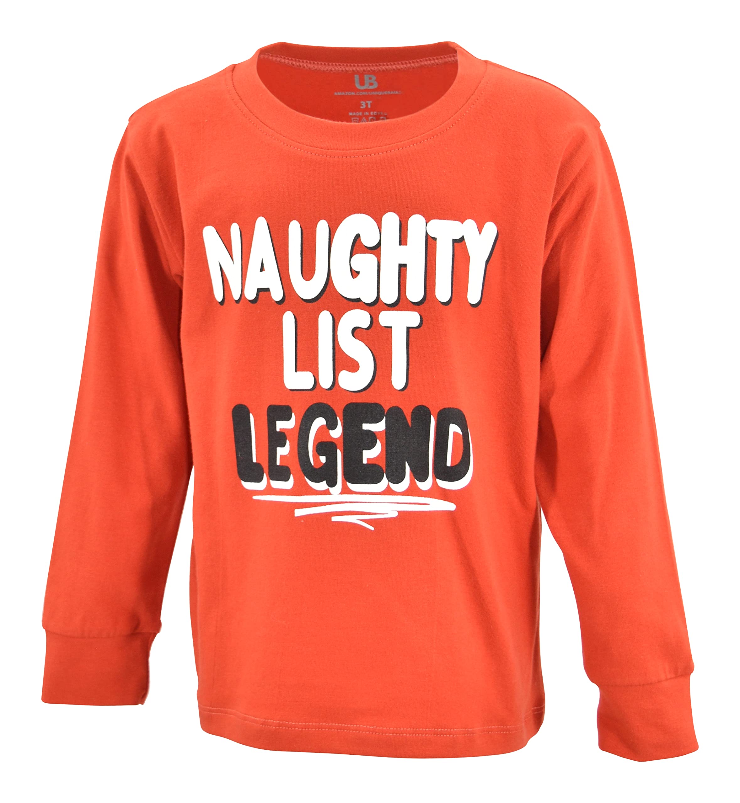 Funny Naughty List Legend Christmas T-Shirt for Baby Boys | Cute Holiday Outfit for Xmas Photos & Family Gatherings