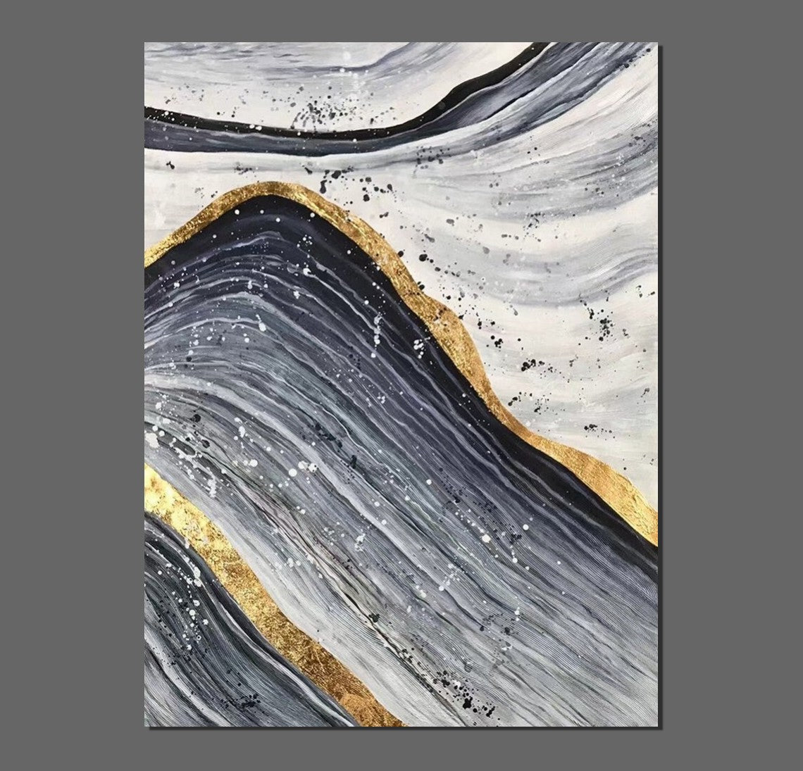 Extra Large Abstract Canvas Painting - Hand Painted Modern Wall Art for Dining Room Decor | Contemporary Home & Office Wall Decor