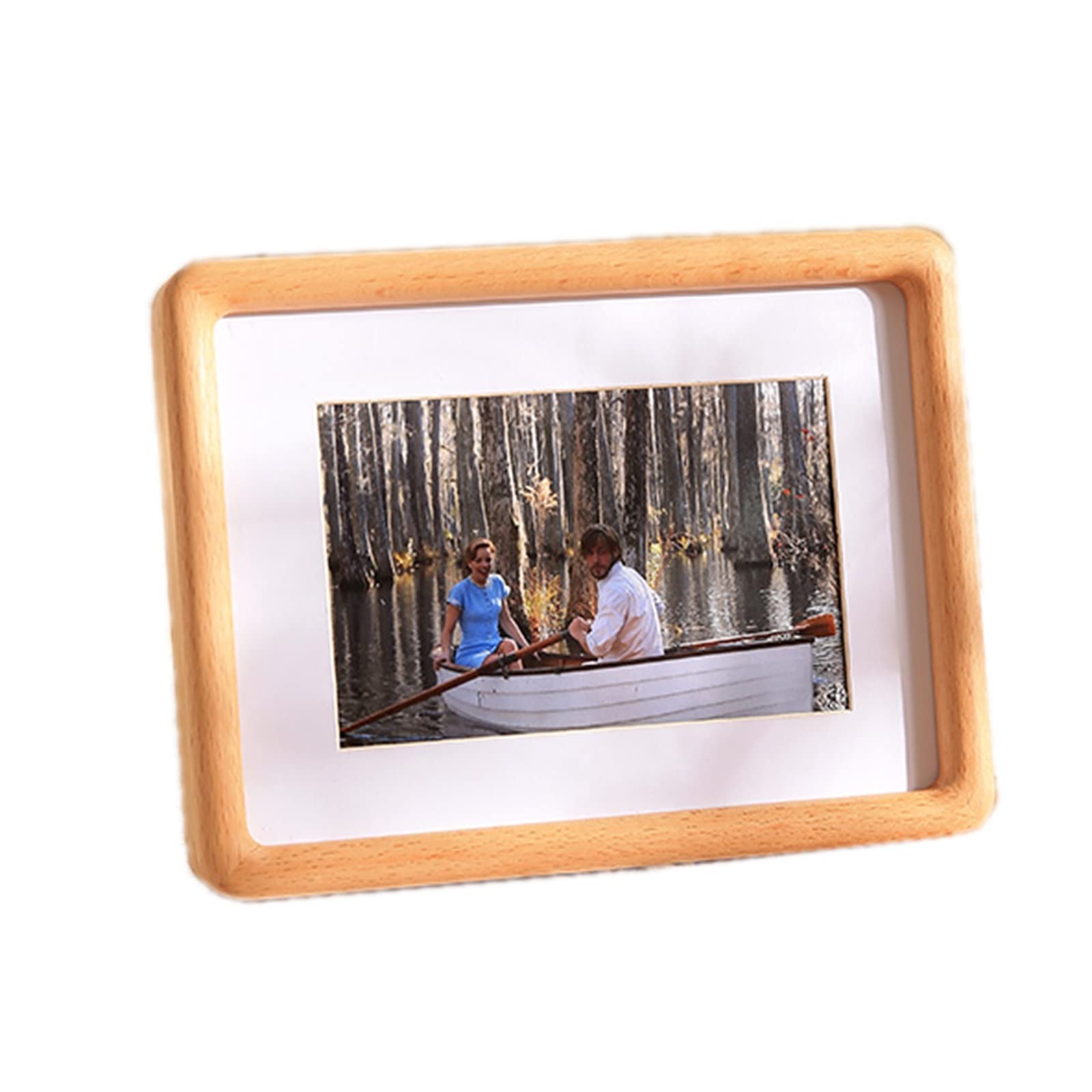 Vintage Wooden Photo Frame - Elegant Beech Wood Tabletop & Wall Picture Frame for Weddings, Home Decor, Office Desk Display - Perfect for Family Photos, Artwork, and Gift Giving