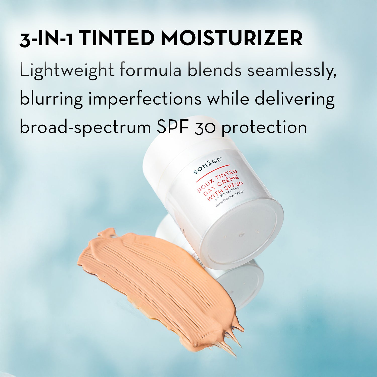 Roux Tinted Day Cream with SPF 30 - Lightweight Moisturizer & Sun Protection for Daily Use | Perfect for Work, Outdoor Activities & Everyday Skincare Routine