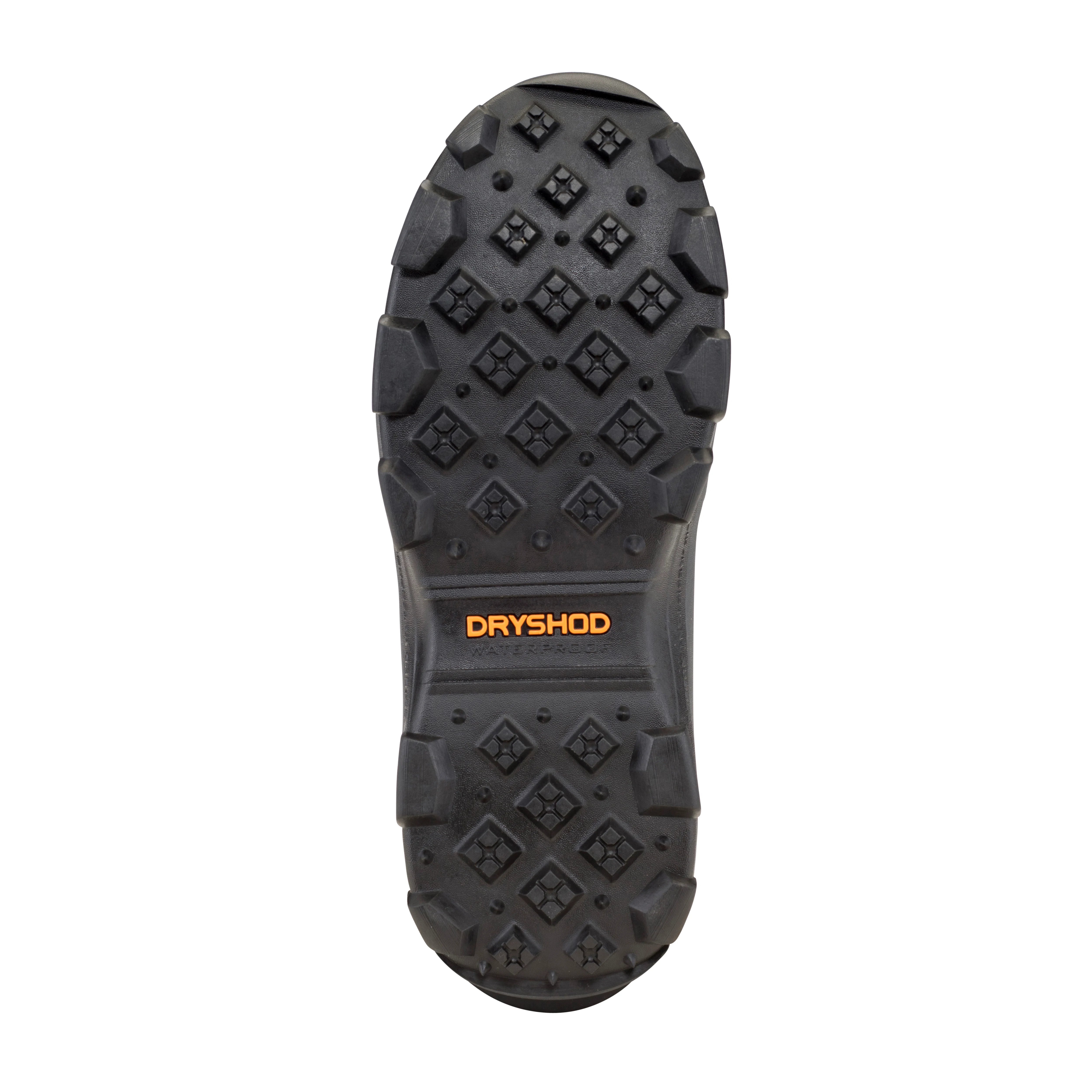 DRYSHOD Haymaker Gusset Boot - Waterproof Work Boots for Men, Slip Resistant Safety Shoes with Steel Toe - Ideal for Construction, Farming & Outdoor Work