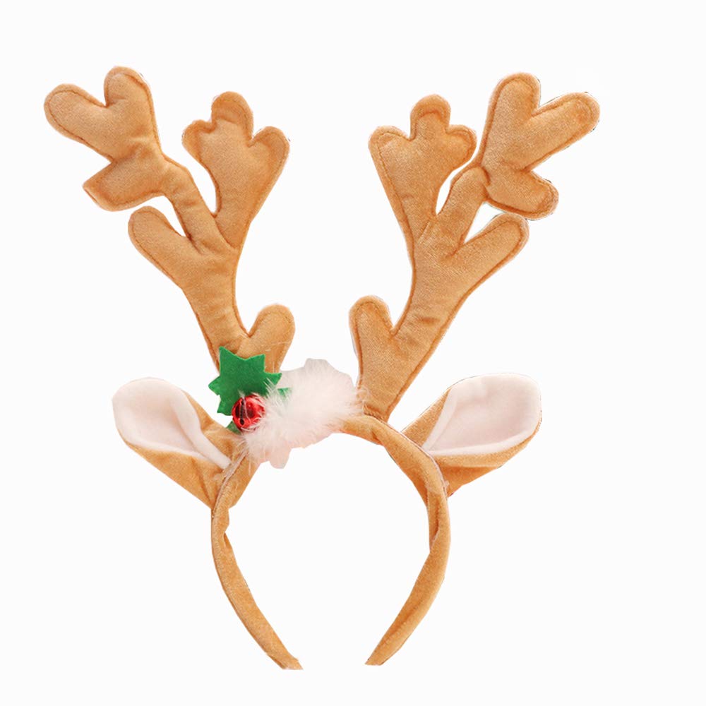 Christmas Reindeer Antler Headband for Kids & Adults - Festive Holiday Party Accessory for Xmas, Halloween, and Costume Events