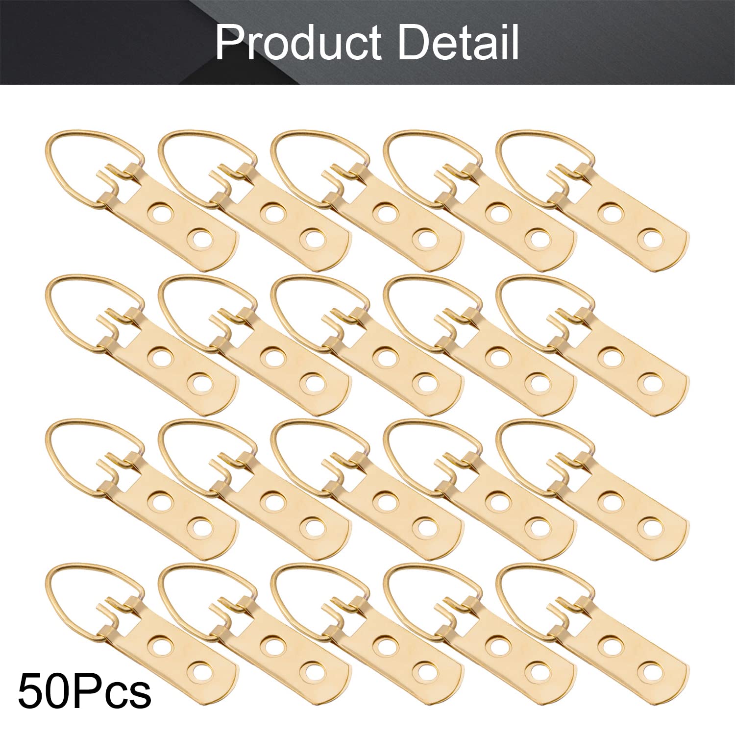 Gold Tone Picture Frame Hangers 50PCS - Home Decor & Photo Hanging Solutions