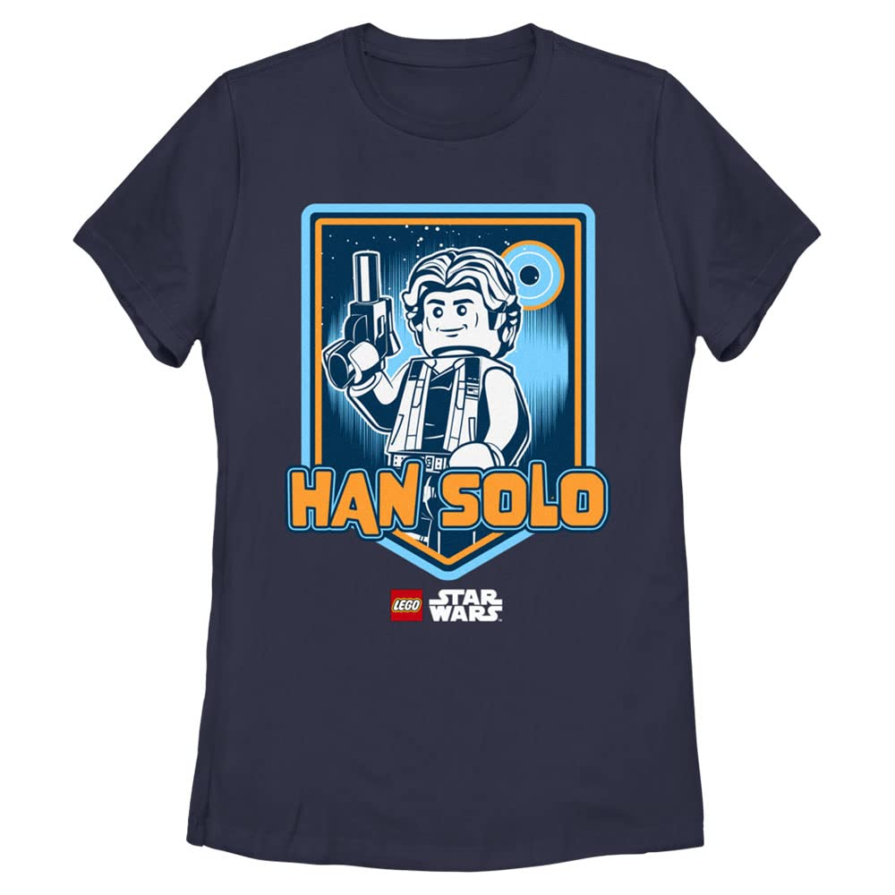 Lego Star Wars Han Solo Badge Women's Short Sleeve T-Shirt | Fifth Sun | Casual Graphic Tee for Fans & Collectors | Perfect for Cosplay, Gifts & Everyday Wear