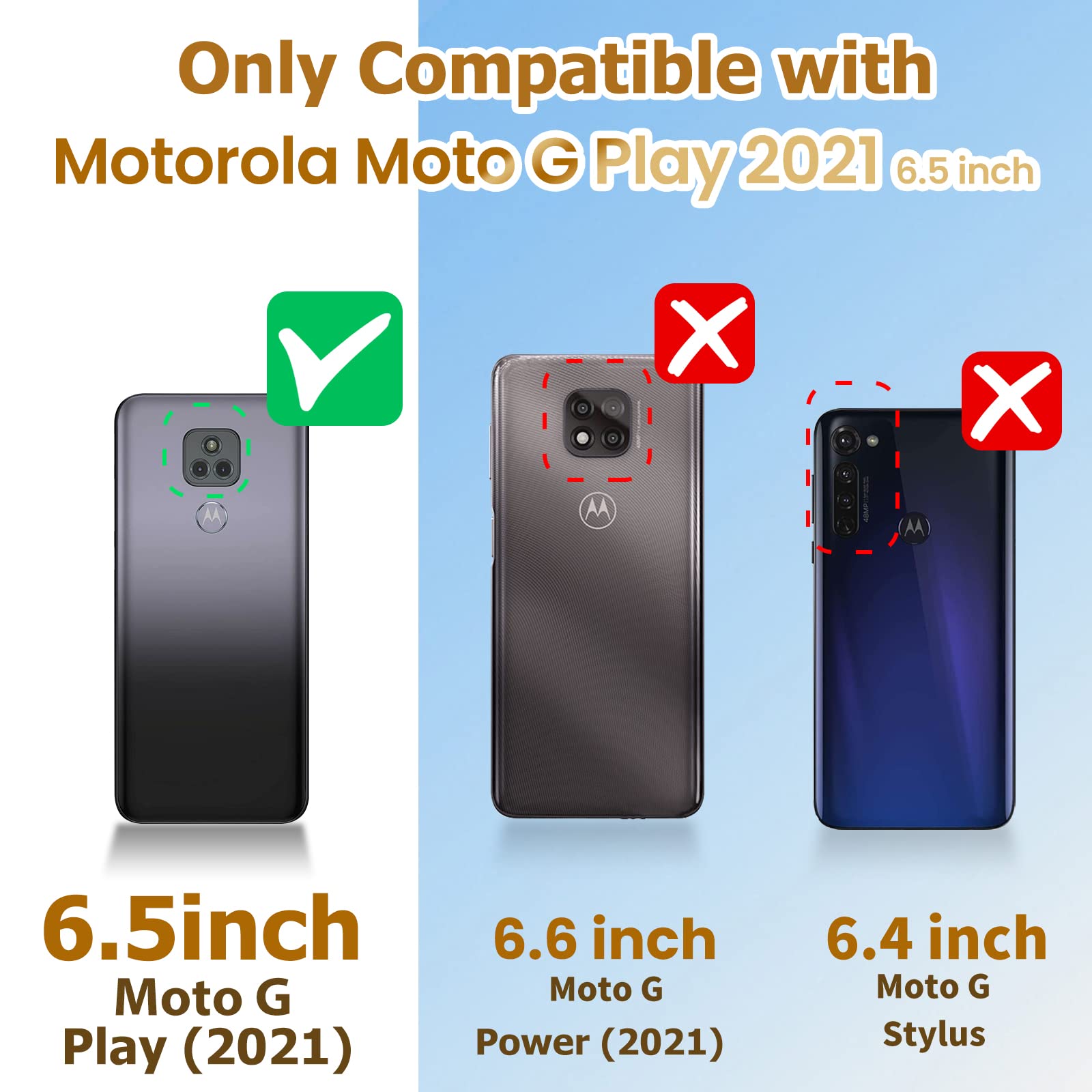 Stylish Luxury Bees Design Phone Case for Motorola Moto G Play 2021 (6.5 Inch) - Shockproof Protective Cover with Ring Stand Holder & Lanyard - Perfect for Women's Daily Use, Work, Travel and Outdoor Activities