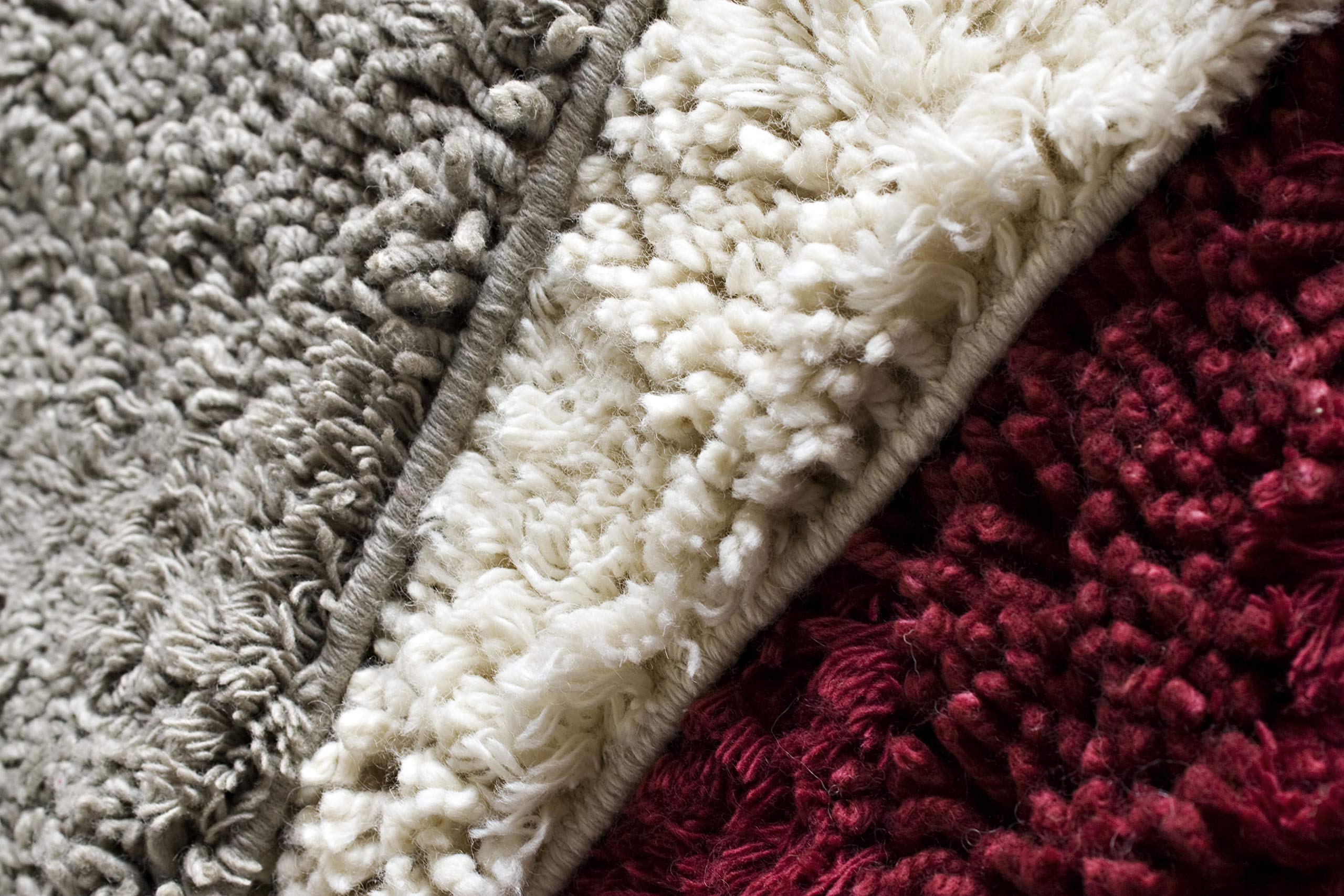 Mark&Day 4x6 Modern Wool Area Rug - Soft Cream & Grey Carpet for Living Room, Bedroom, Kitchen | Non-Slip & Durable (3'6