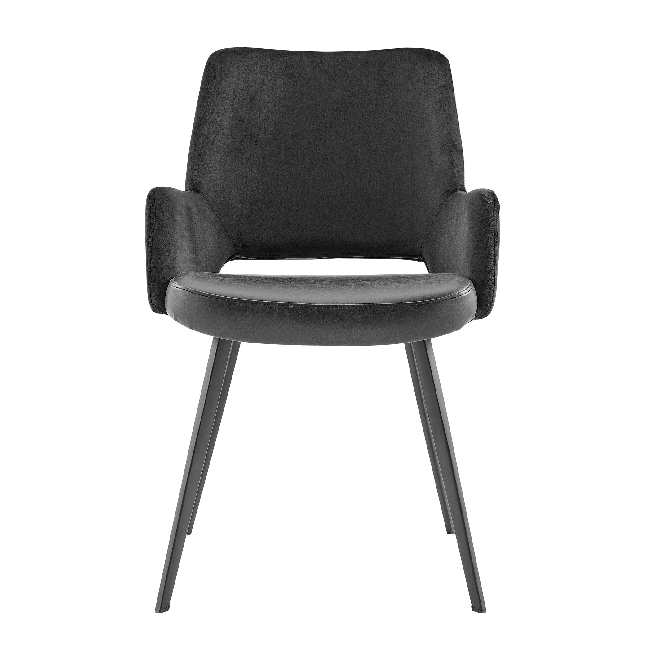 Eurostyle Modern Desi Armchair - Fabric & Leather Upholstered Living Room Chair for Home & Office Comfort