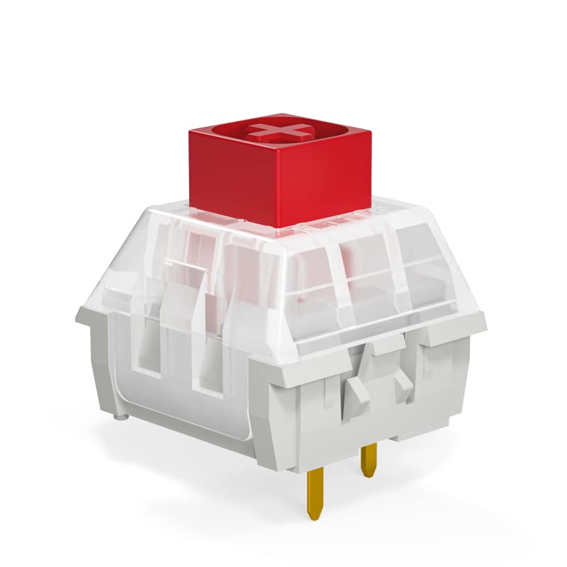 Official 30pcs Box Red 3-Pin Mechanical Keyboard Switches - Tactile, Clicky & Linear Options for Gaming & Typing | Perfect for Custom Keyboards & PC Builds