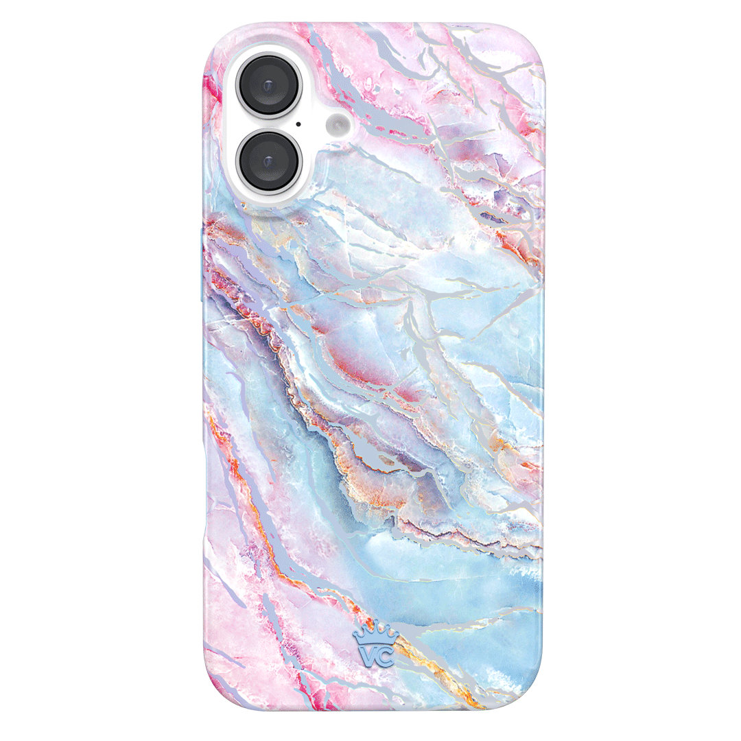 Holo Moonstone Marble iPhone Case - Protective & Stylish Phone Cover for iPhone 13/14/15 Pro Max - Perfect for Everyday Use, Travel & Gift Giving