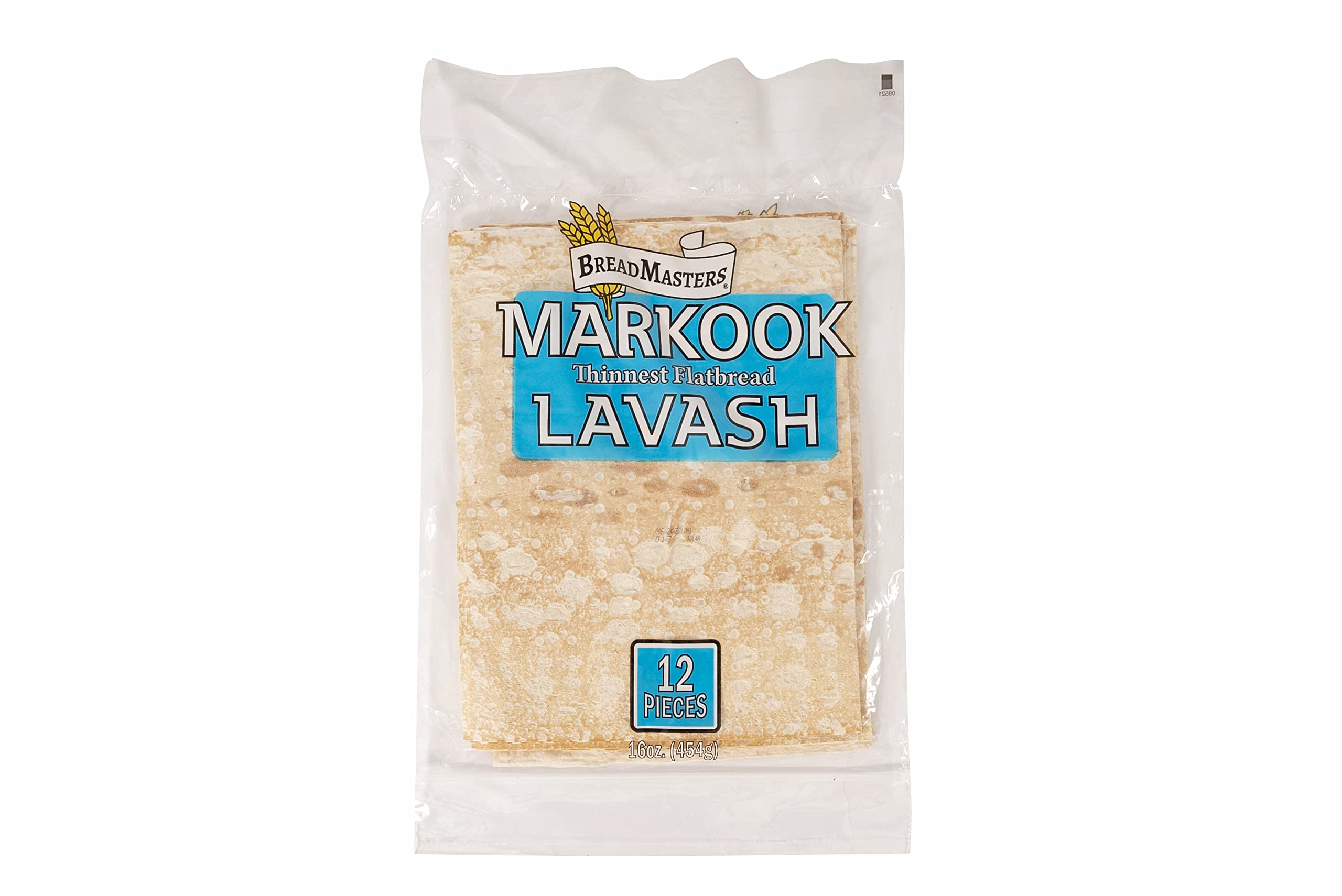 Markook Lavash Thinnest Flat Bread - 4-Pack (48 Count) | 9x12 Inch Soft Middle Eastern Bread for Wraps, Sandwiches & Dips | Authentic by Breadmasters | Perfect for Picnics, Parties & Quick Meals