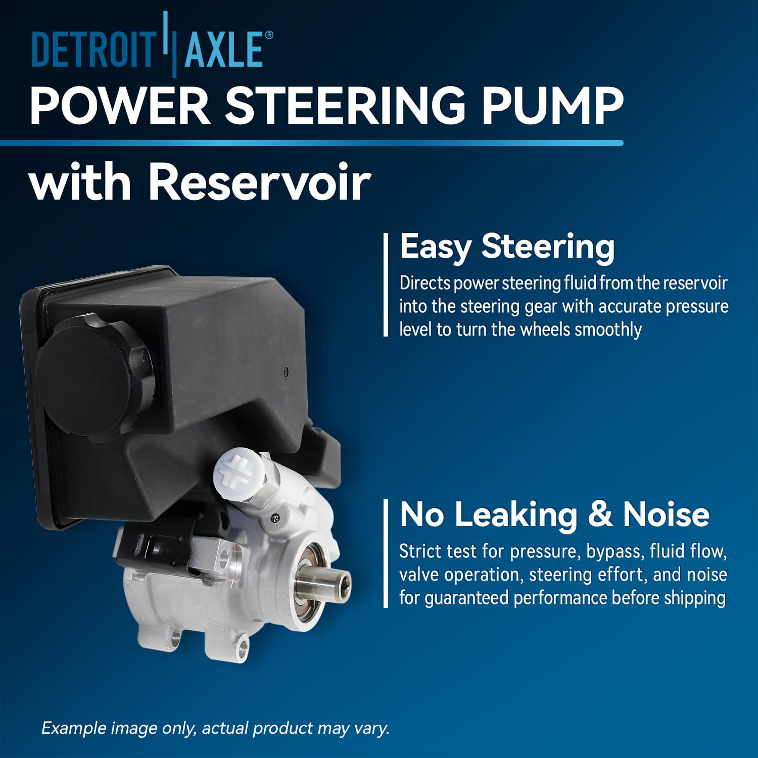 Detroit Axle Power Steering Pump with Reservoir Replacement 20-8740 - Compatible with GMC Sierra 1500 & Tahoe (2003-2013 Models) | High Performance Steering Pump for Smooth Driving | Perfect for Off-Road Adventures & Daily Commutes