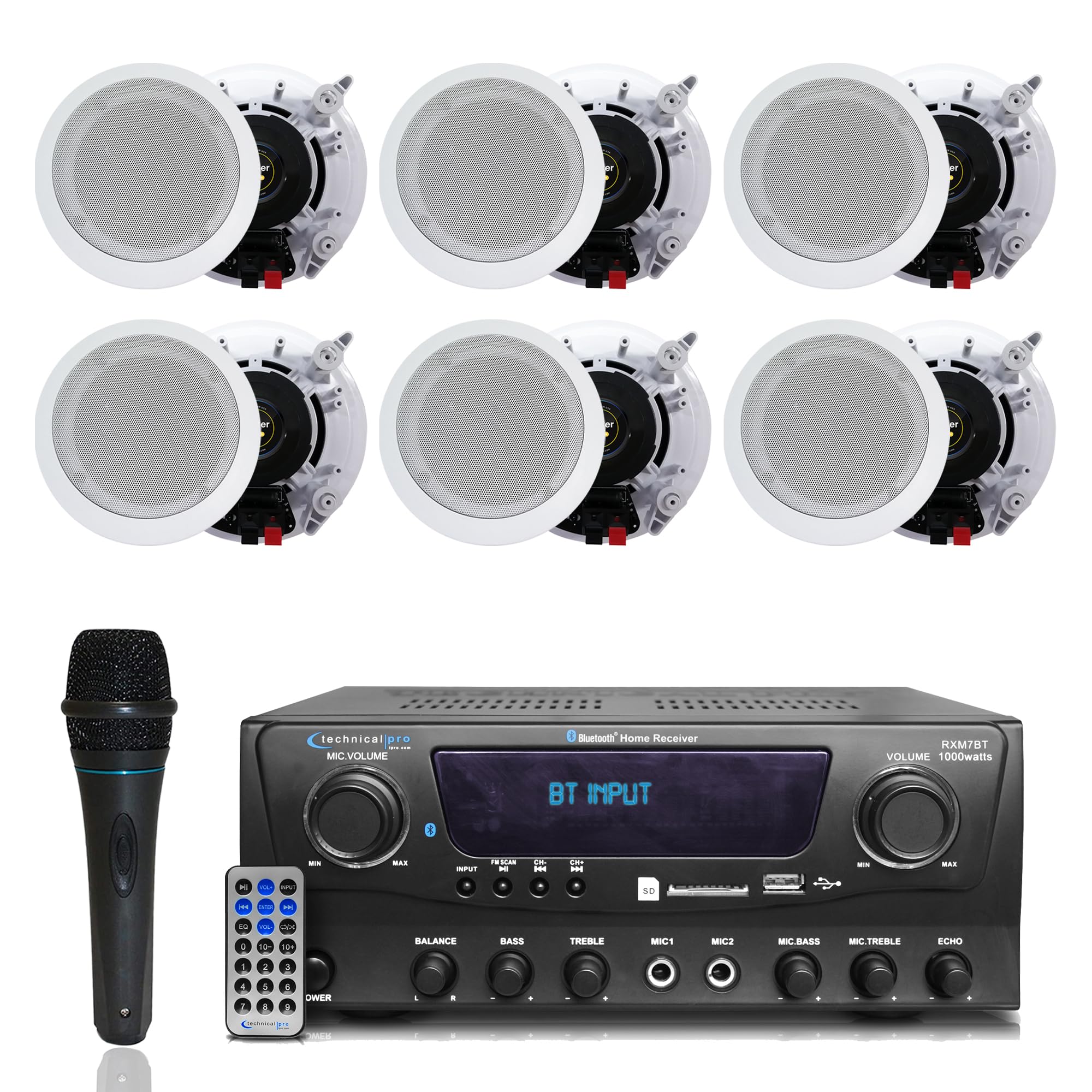 Technical Pro 1000W Bluetooth Home Theater System with 6x 5.25