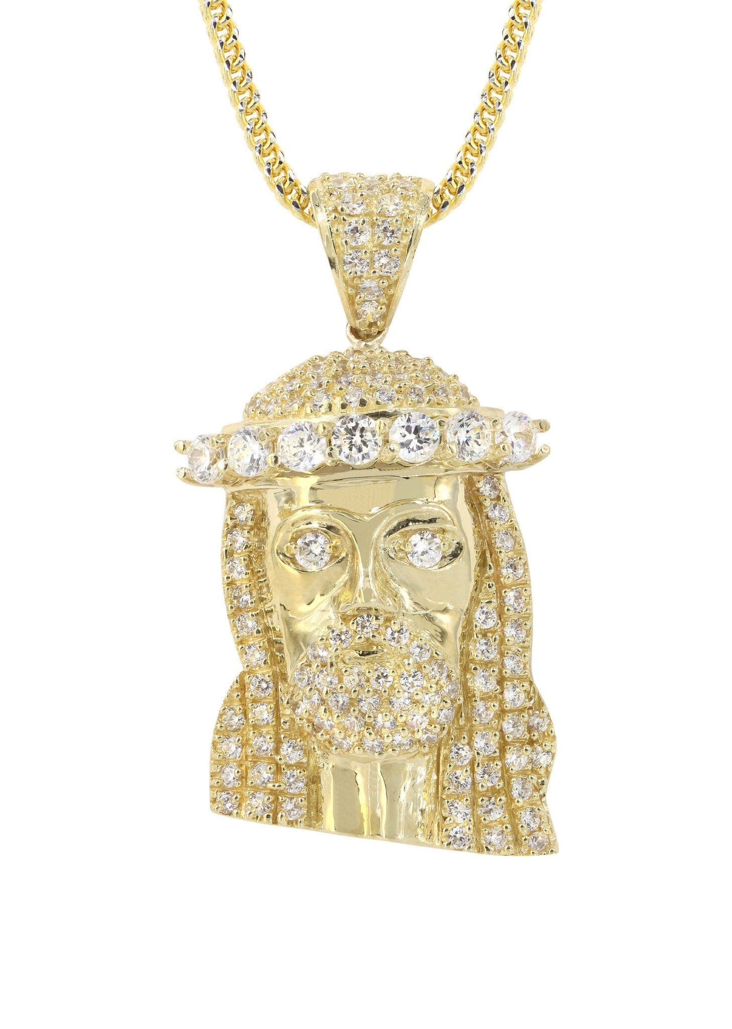 10K Yellow Gold Jesus Piece Chain for Men - 23.2 Grams Religious Jewelry - Perfect for Church, Gifts & Hip-Hop Fashion