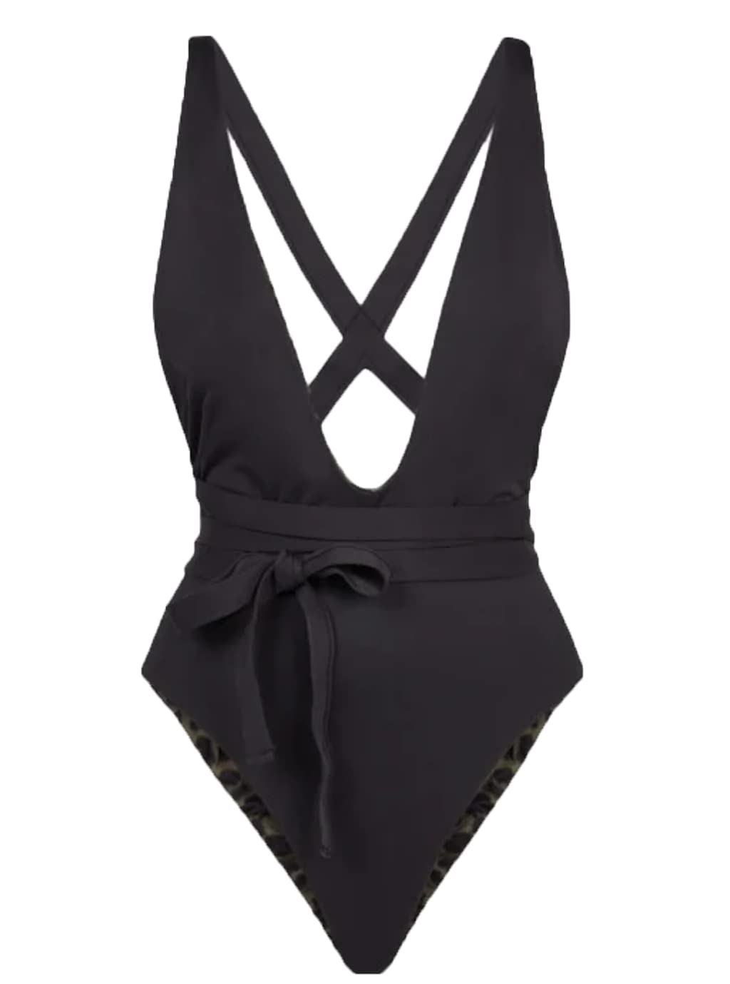 Good American Women's Reversible Dip Dive Wrap One Piece Swimsuit - Sexy High Waisted Bathing Suit for Beach, Pool & Vacation | Tummy Control Swimwear