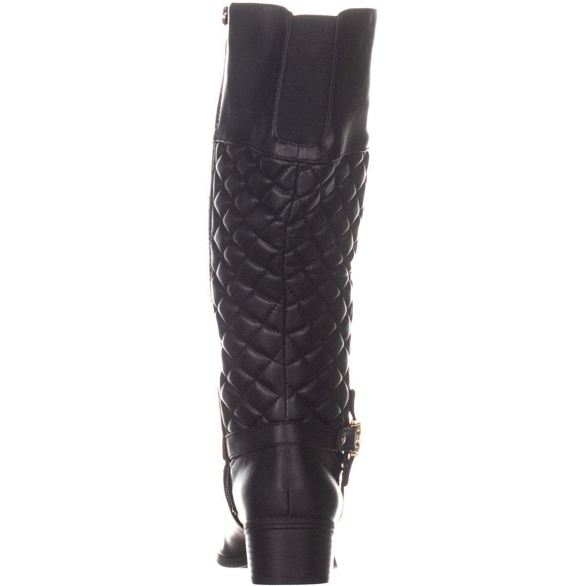 Charter Club Women's Helen Knee-High Faux Leather Riding Boots - Stylish & Comfortable Winter Fashion for Casual Outfits & Office Wear