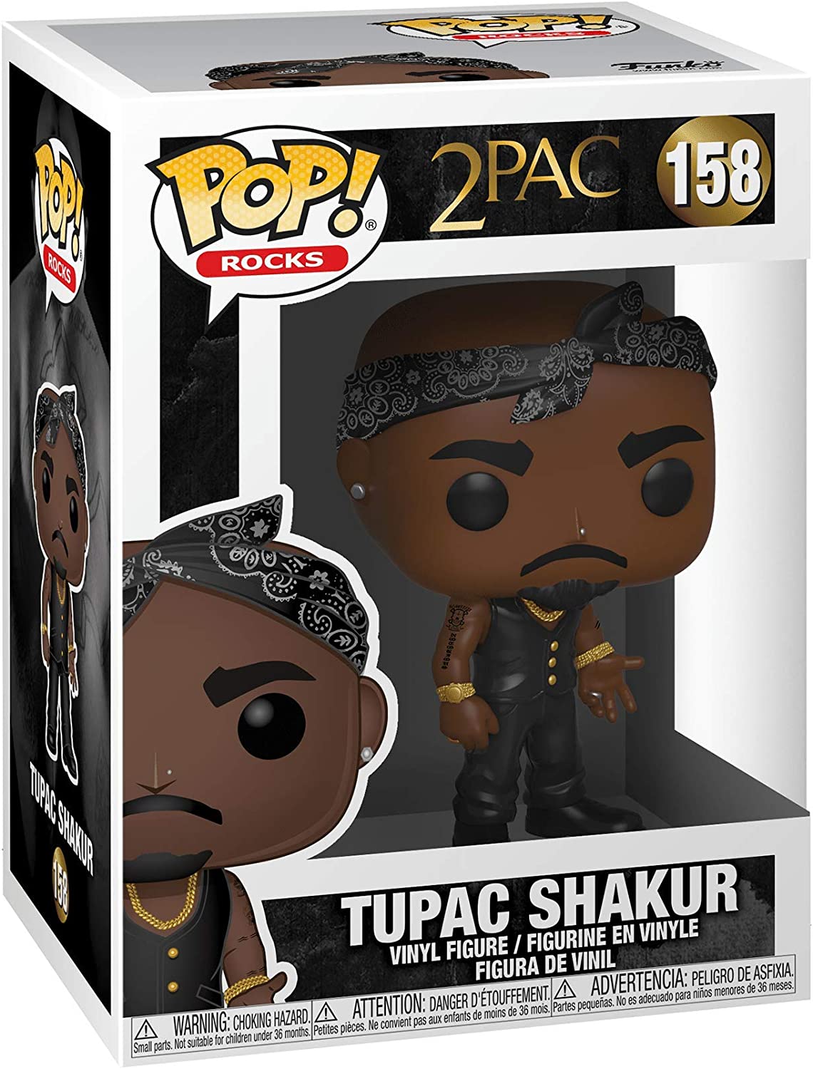 Funko Pop! Tupac Shakur 2Pac Vinyl Figure - Collectible Music Icon for Fans & Pop Culture Enthusiasts - Perfect for Display, Gifts & Memorabilia Collections