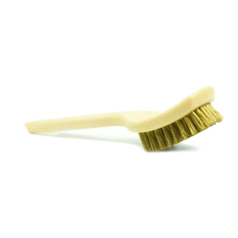Heavy Duty Brass Bristle Tire Cleaning Brush (2-Pack) - Perfect for Car, Truck & Motorcycle Tire Detailing & Wheel Maintenance