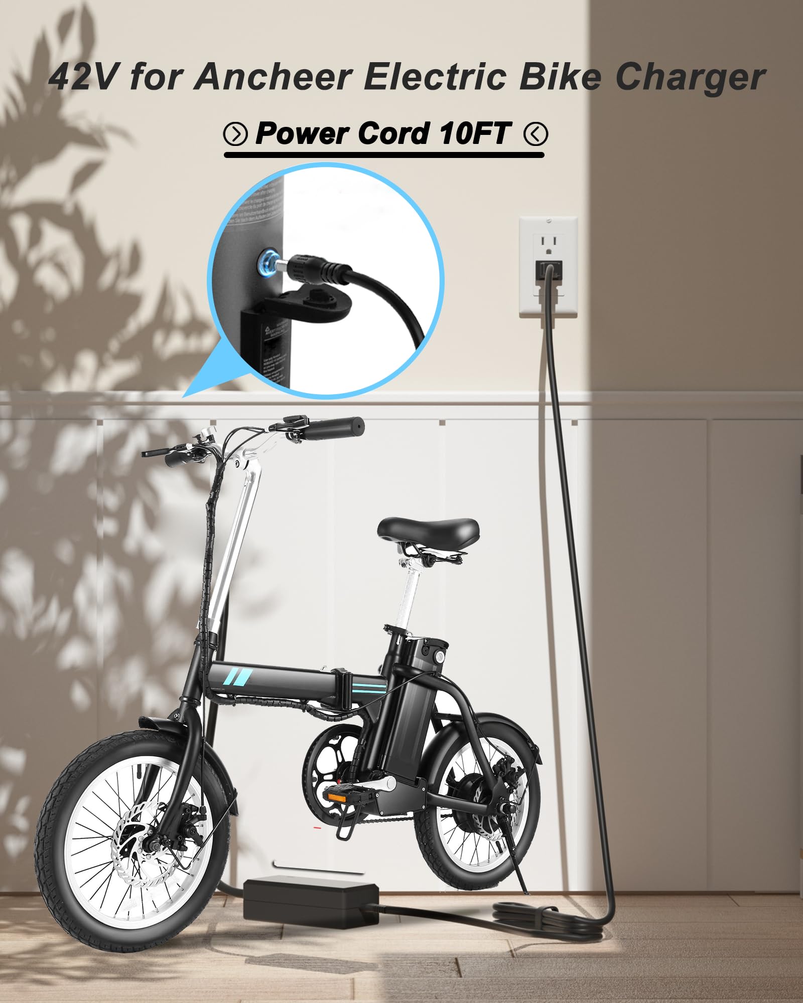 42V Electric Bike Charger for Ancheer - Compatible with 12
