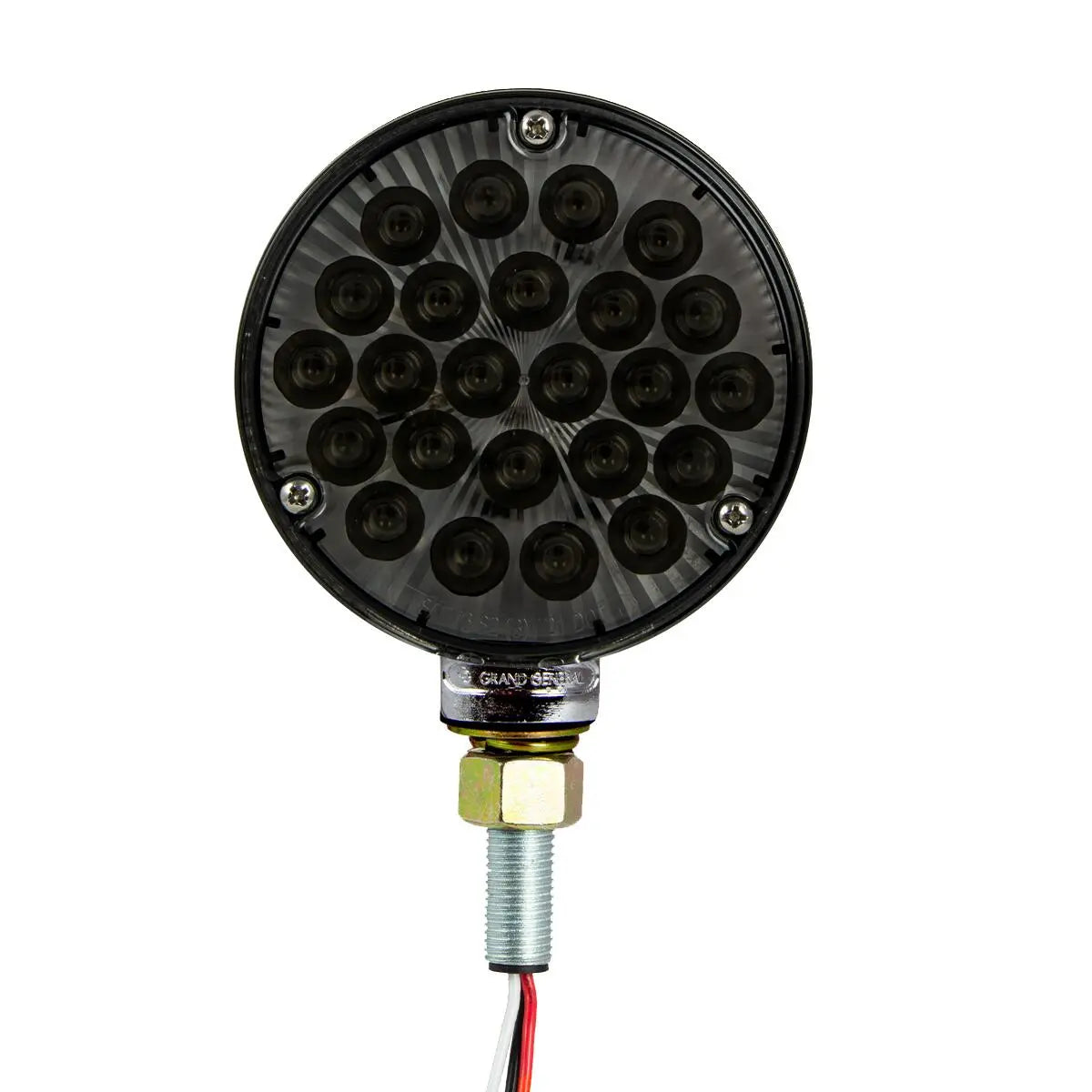 4 Pack Smoked Lens Amber & Red Pedestal Lights - Outdoor Pathway Lighting for Garden, Patio, and Driveway Decoration