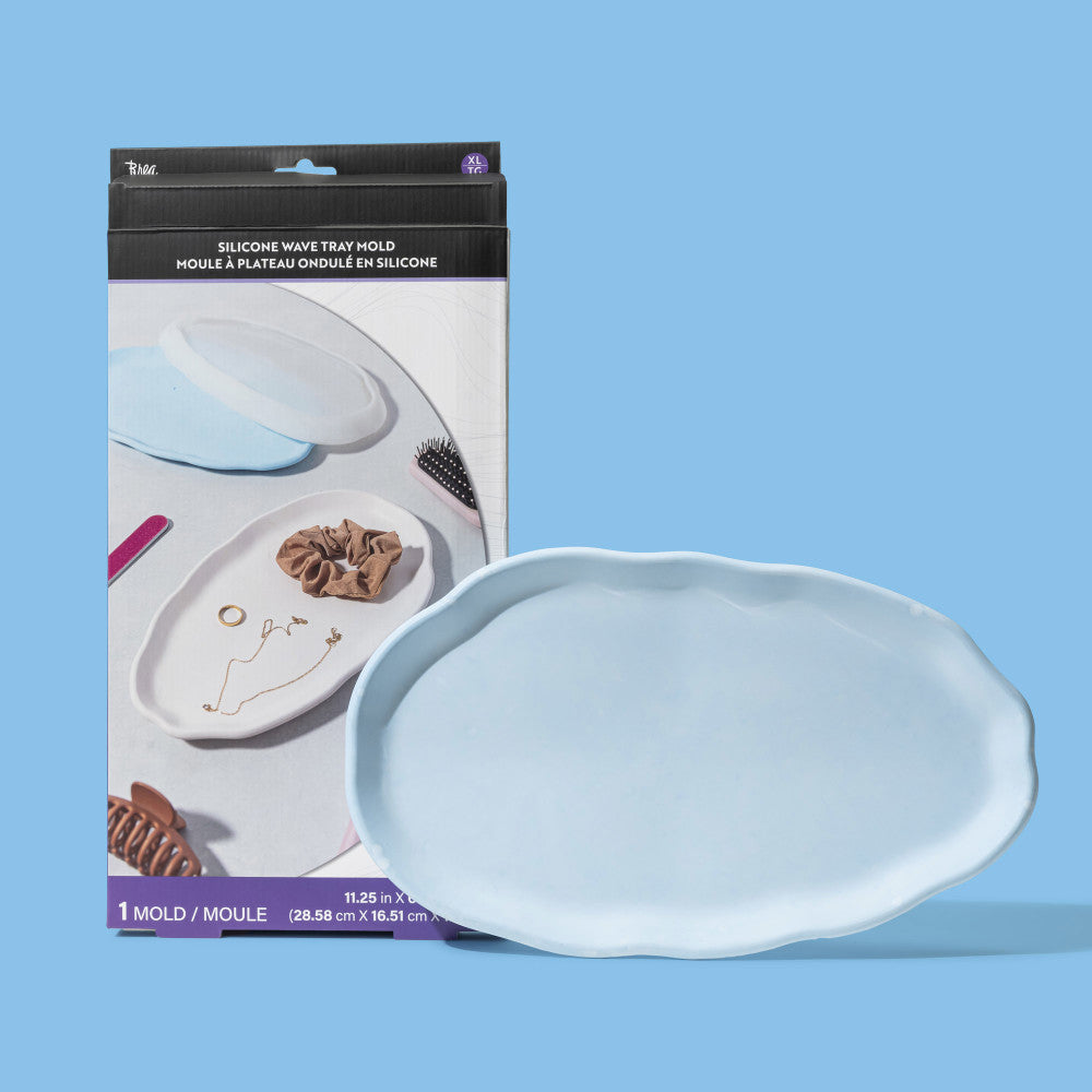 Brea Reese Mix2Mold Versatile Silicone Wave Tray Mold for Resin, Soap, Candle Making - DIY Craft, Home Decor, Bath & Beauty Projects