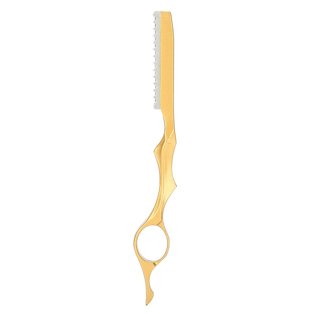 Professional Hair Texturizing & Thinning Razor - Feather Styling Razor for Precision Hair Cutting & Styling (Gold) - Salon & Home Hairdressing Tool for Layered Cuts & Texture Creation