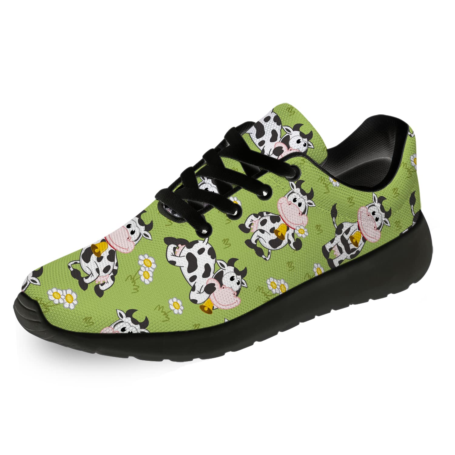 **Men's & Women's Cow Print Running Shoes - Breathable Comfortable Athletic Sneakers for Jogging, Walking & Tennis - Perfect Gift for Him & Her - Ideal for Gym, Workouts & Casual Wear**