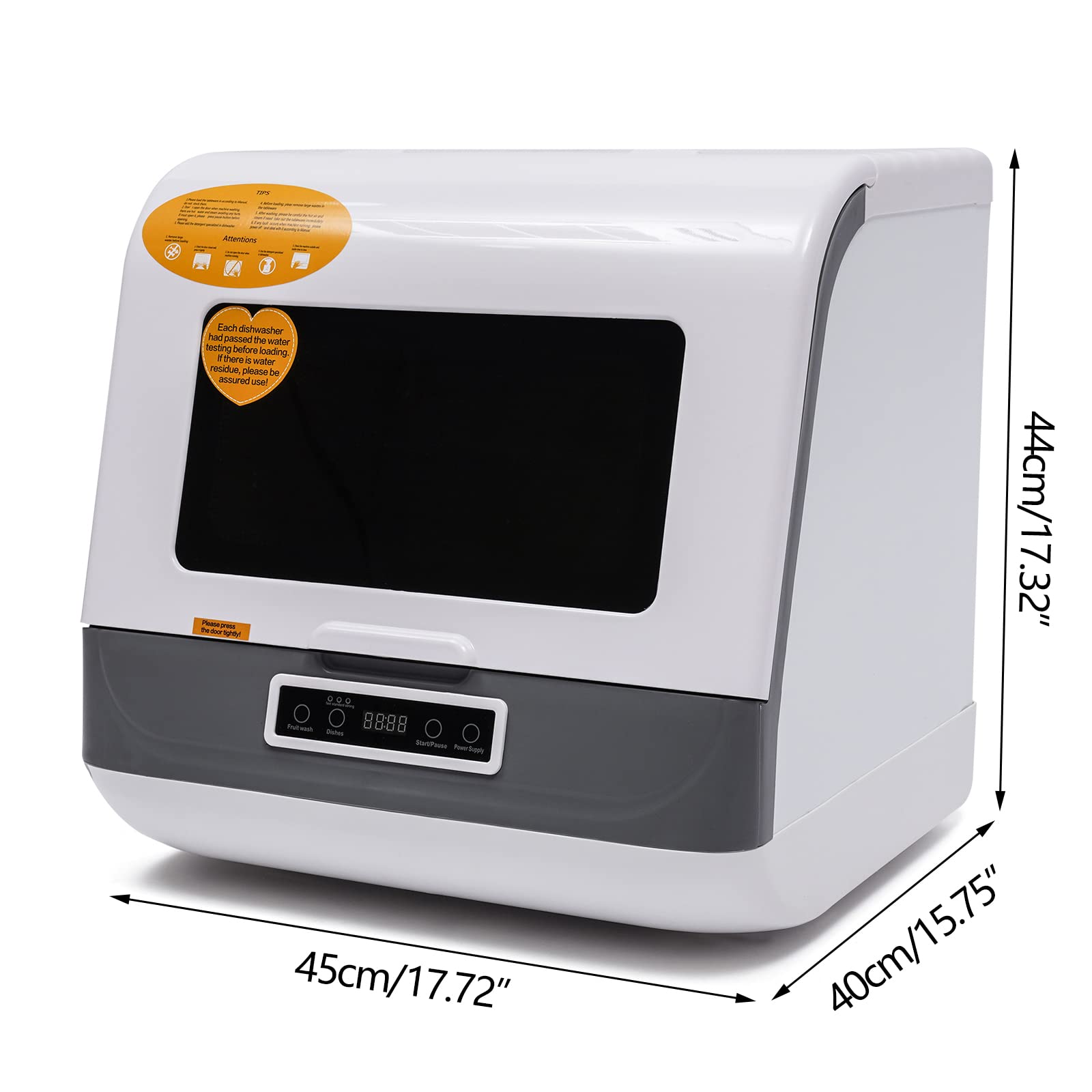 Portable Countertop Dishwasher with 4 Washing Programs & Air-Dry Function | Compact Automatic Dishwasher with Deep Heating Cleaning for Small Apartments, Dorms, RVs & Camping (Style3) - Perfect for Kitchen, Studio & Tiny Homes