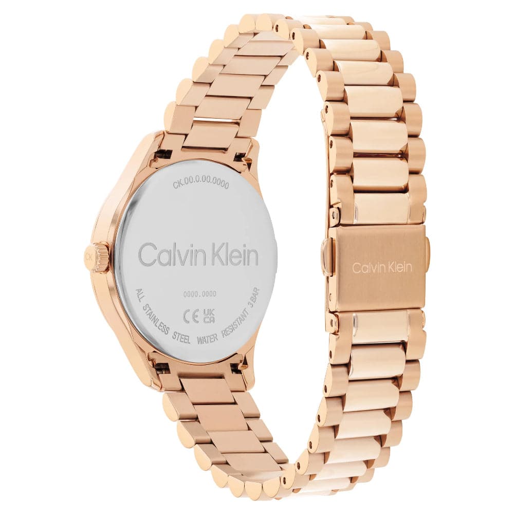 Calvin Klein Women's Rose Gold Stainless Steel Watch with Red Dial 25200347 - Perfect for Office, Party & Everyday Wear