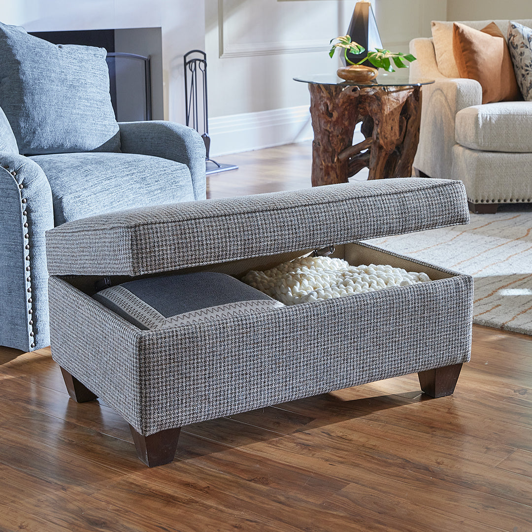 Maxine Storage Ottoman - Versatile Footrest, Seat & Hidden Storage Bench for Living Room, Bedroom & Entryway - Perfect for Small Spaces & Home Organization
