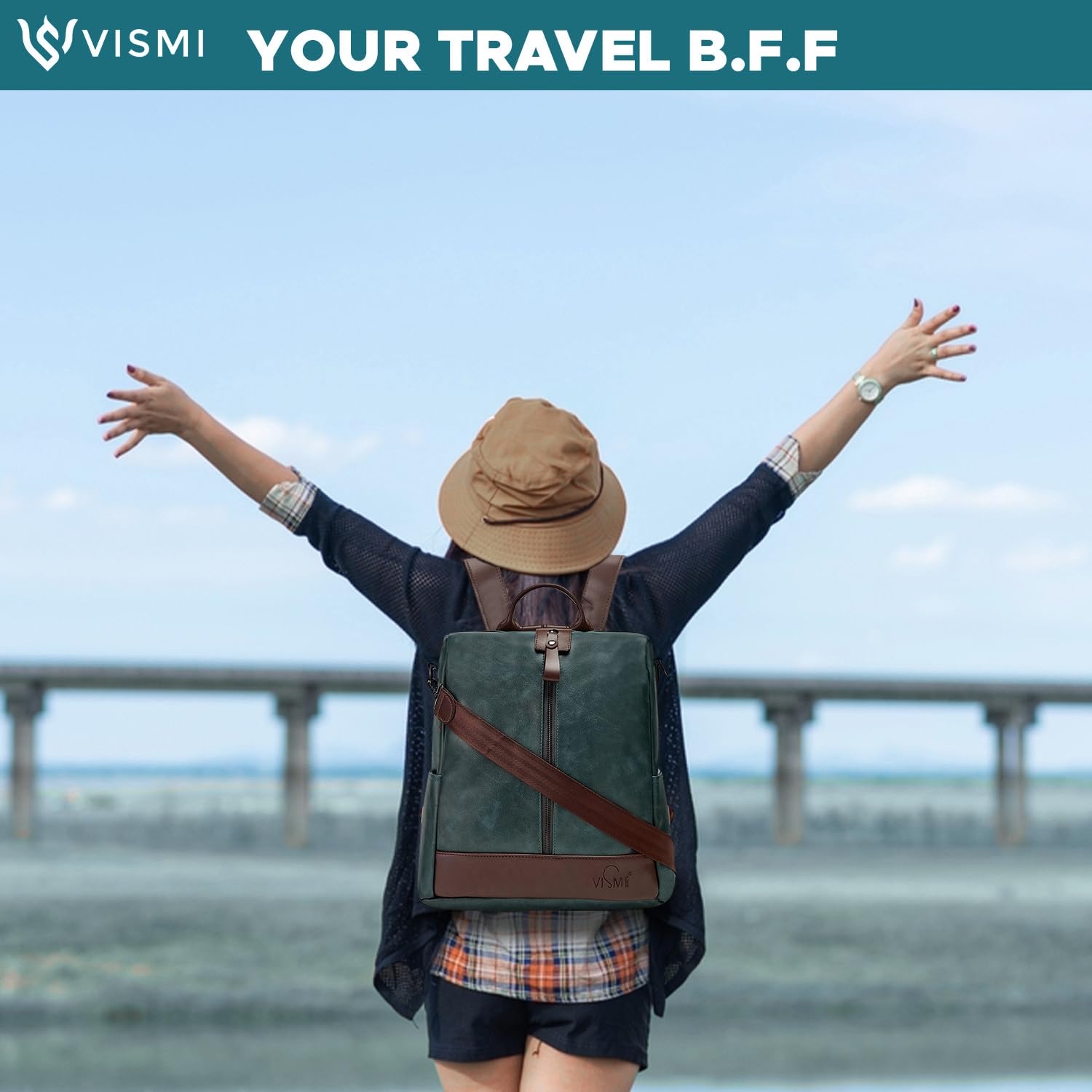 VISMIINTREND Women's Leather Backpack - Stylish 13