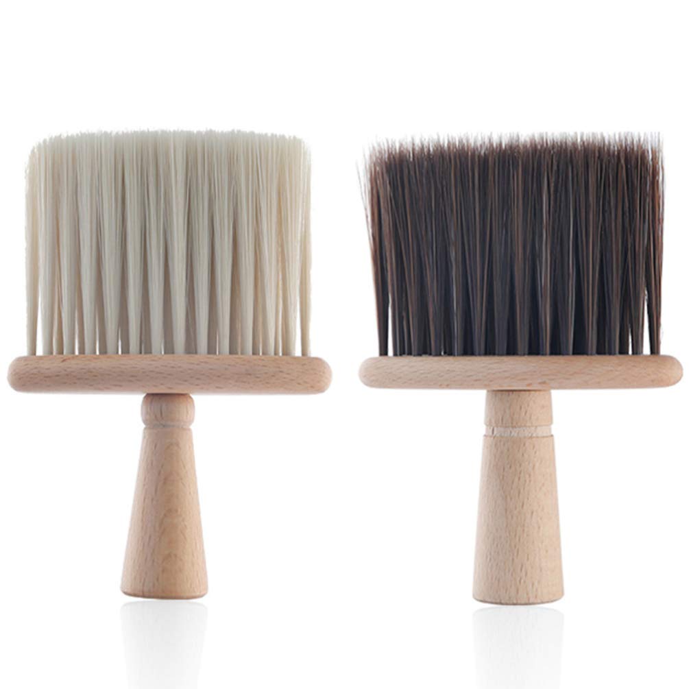 Professional Wooden Barber Hair Brush for Thick & Broken Hair - Neck & Face Duster Brush with Soft Bristles for Hair Styling, Cleaning & Detangling - Perfect for Salon, Home Hair Care & Beard Grooming