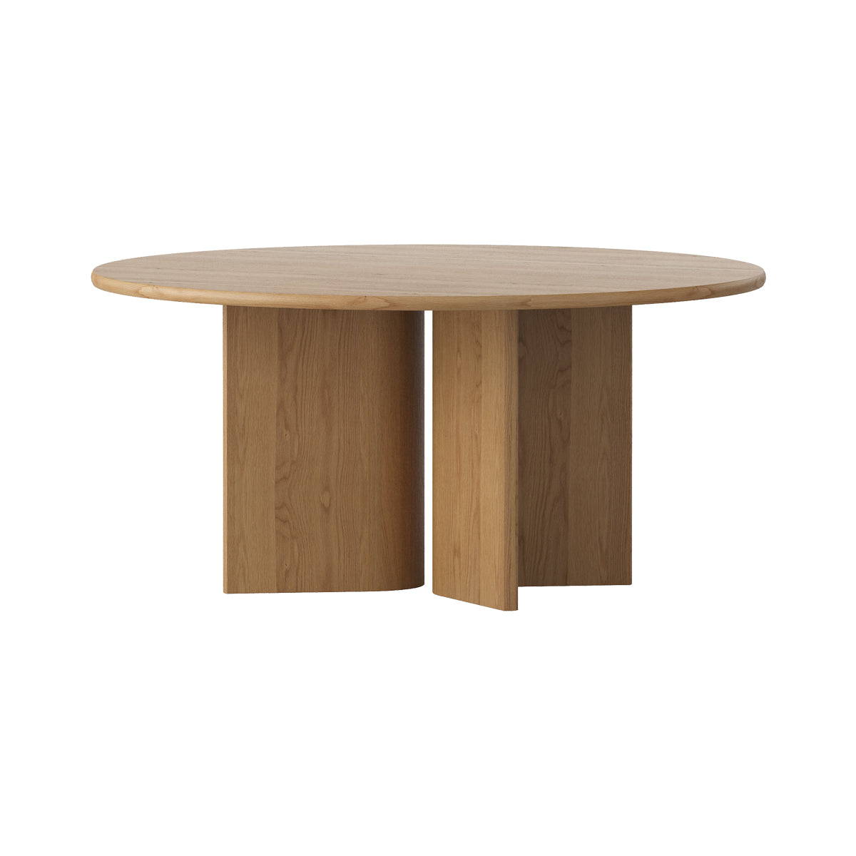 Fletcher Round Dining Table - Modern Wooden Kitchen Table for 4-6 People | Perfect for Small Spaces, Breakfast Nook & Cozy Family Meals