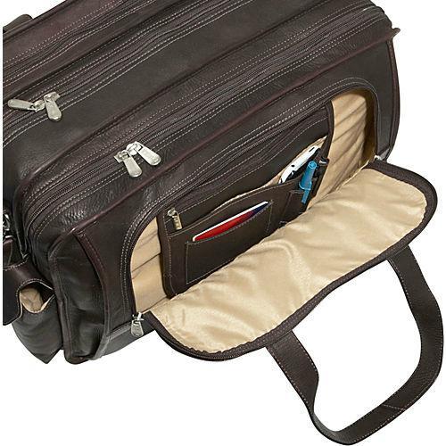 Premium Piel Leather Half Moon Laptop Portfolio Case - Stylish & Durable Business Organizer for MacBook, iPad, and Documents - Perfect for Office, Travel, and Professional Meetings