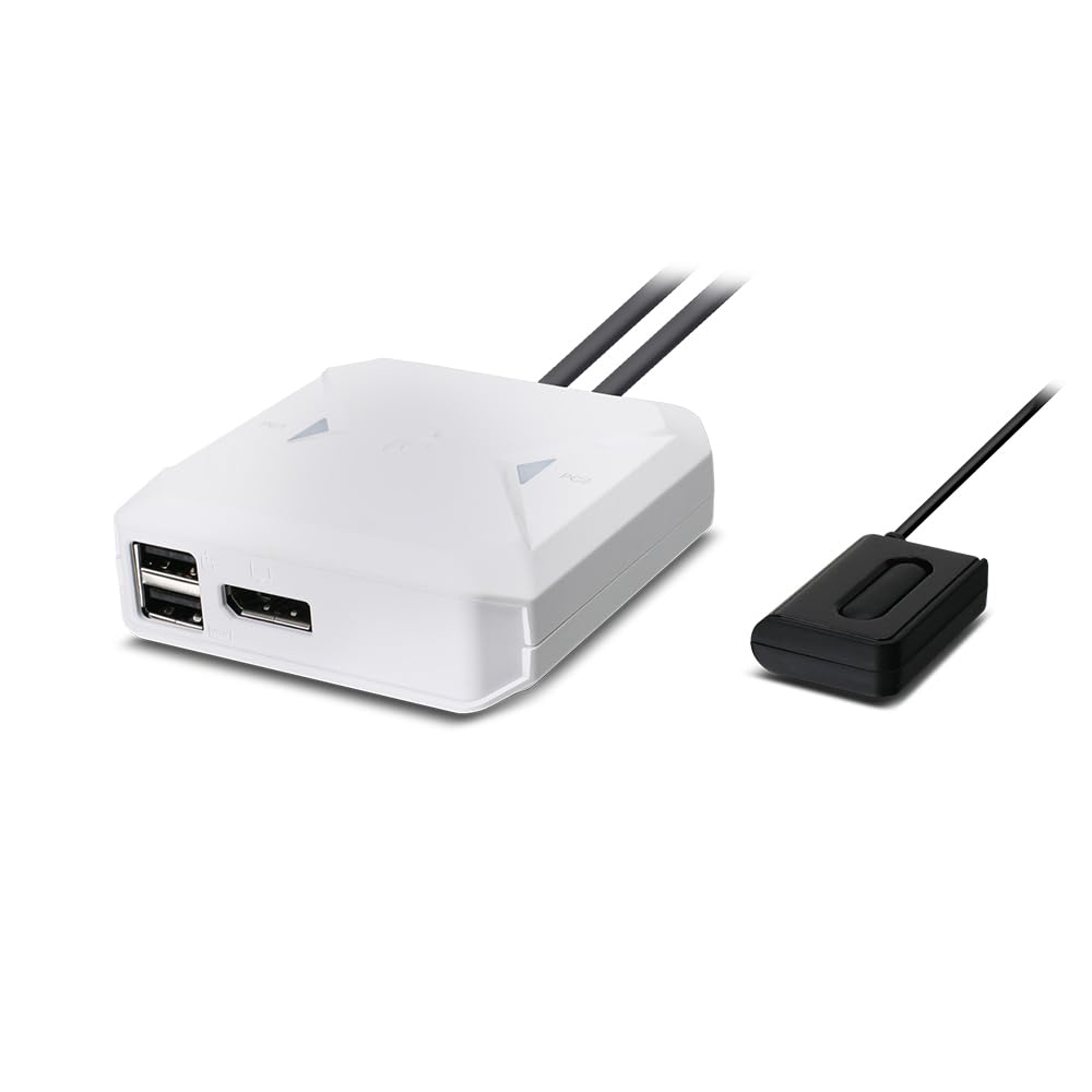IOGEAR 2-Port 4K USB-C KVM Switch with DisplayPort Output - GCS72CC | Dual Monitor Control for Home & Office | Seamless PC Switching Solution