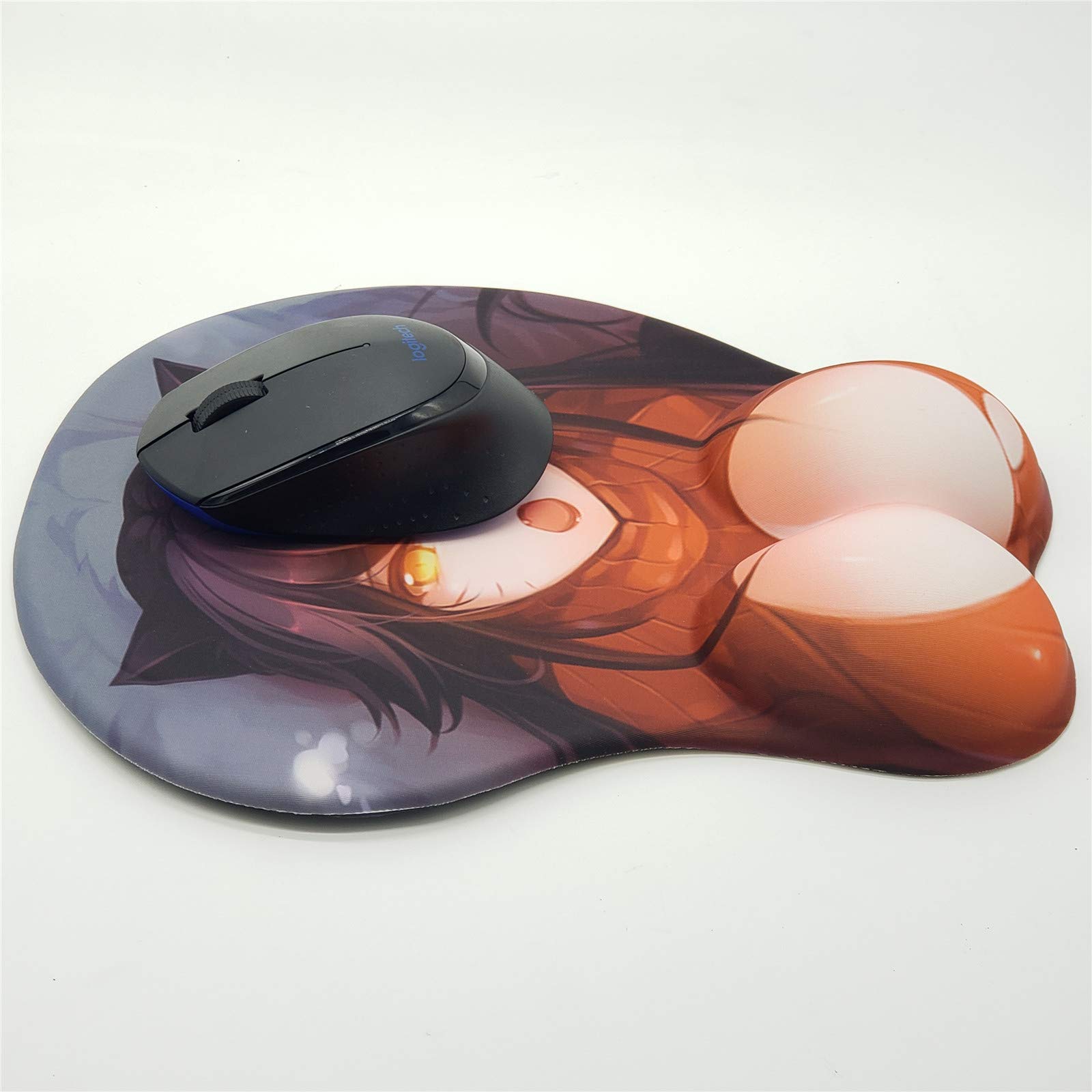 LOL Ahri RIVAN Taric Anime Gaming Mouse Pad with Ergonomic Wrist Rest - 3D Printed 2-Way Skin Mousepad for PC Gamers | Perfect for League of Legends Fans & Office Work