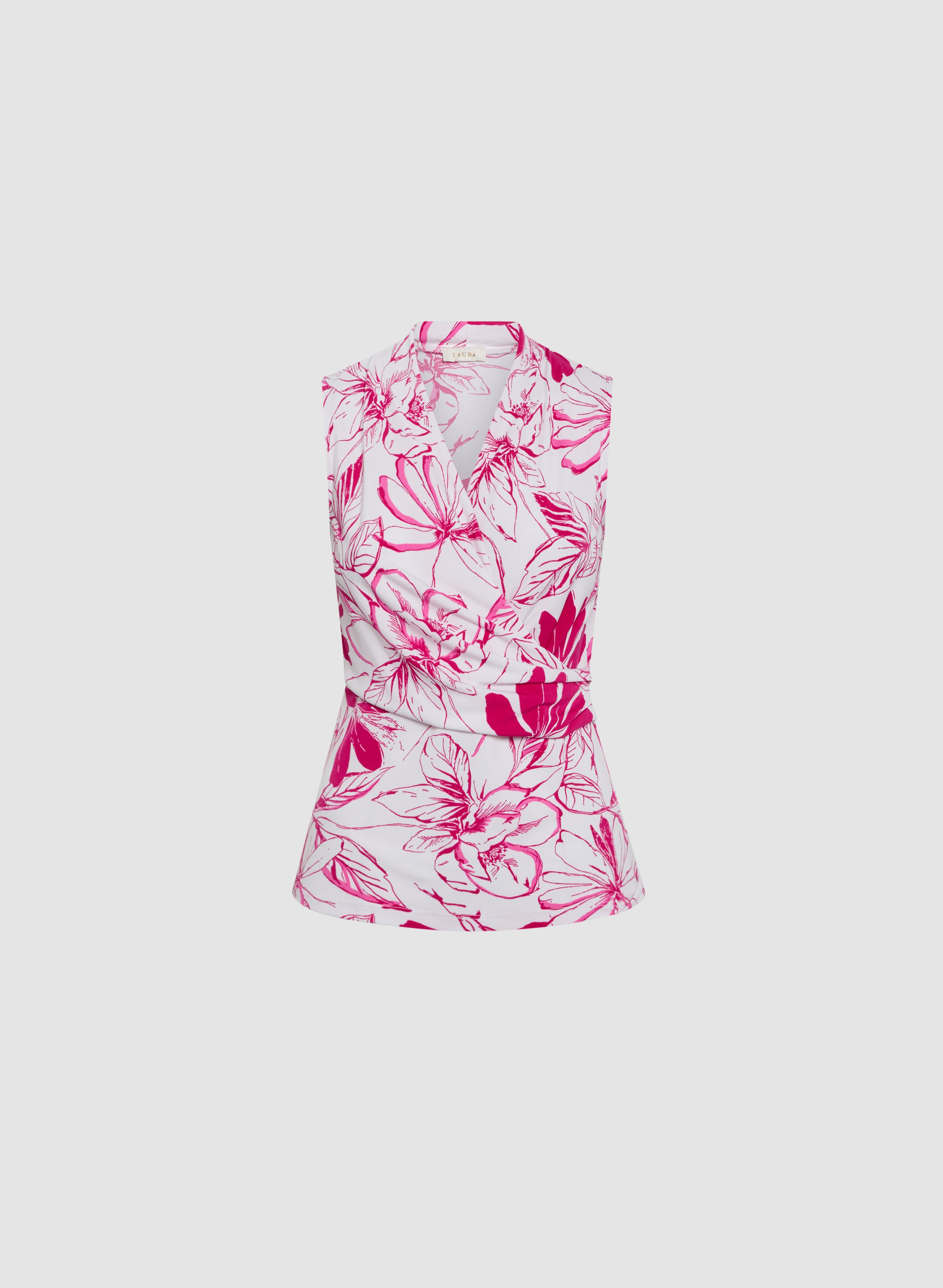 Floral Criss Cross Neckline Top for Women - Stylish Summer Blouse for Casual Outings & Beach Vacations