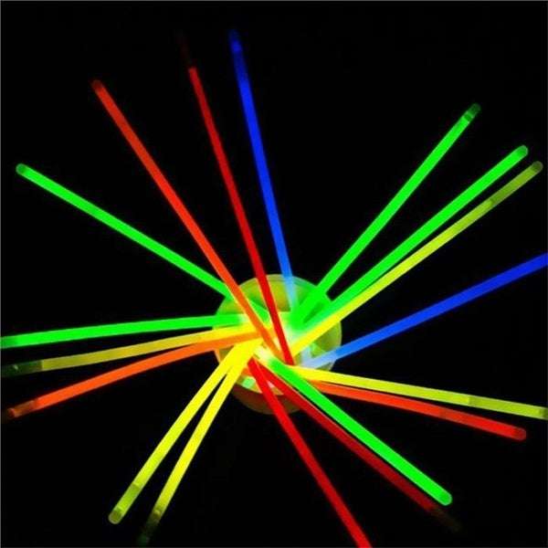 15 Pack Glow Sticks Bracelets - 20cm Glow in the Dark Party Supplies for Rave, Disco, Night Club, Concerts & Halloween Events - Bulk Pack of Colorful Light Up Wristbands