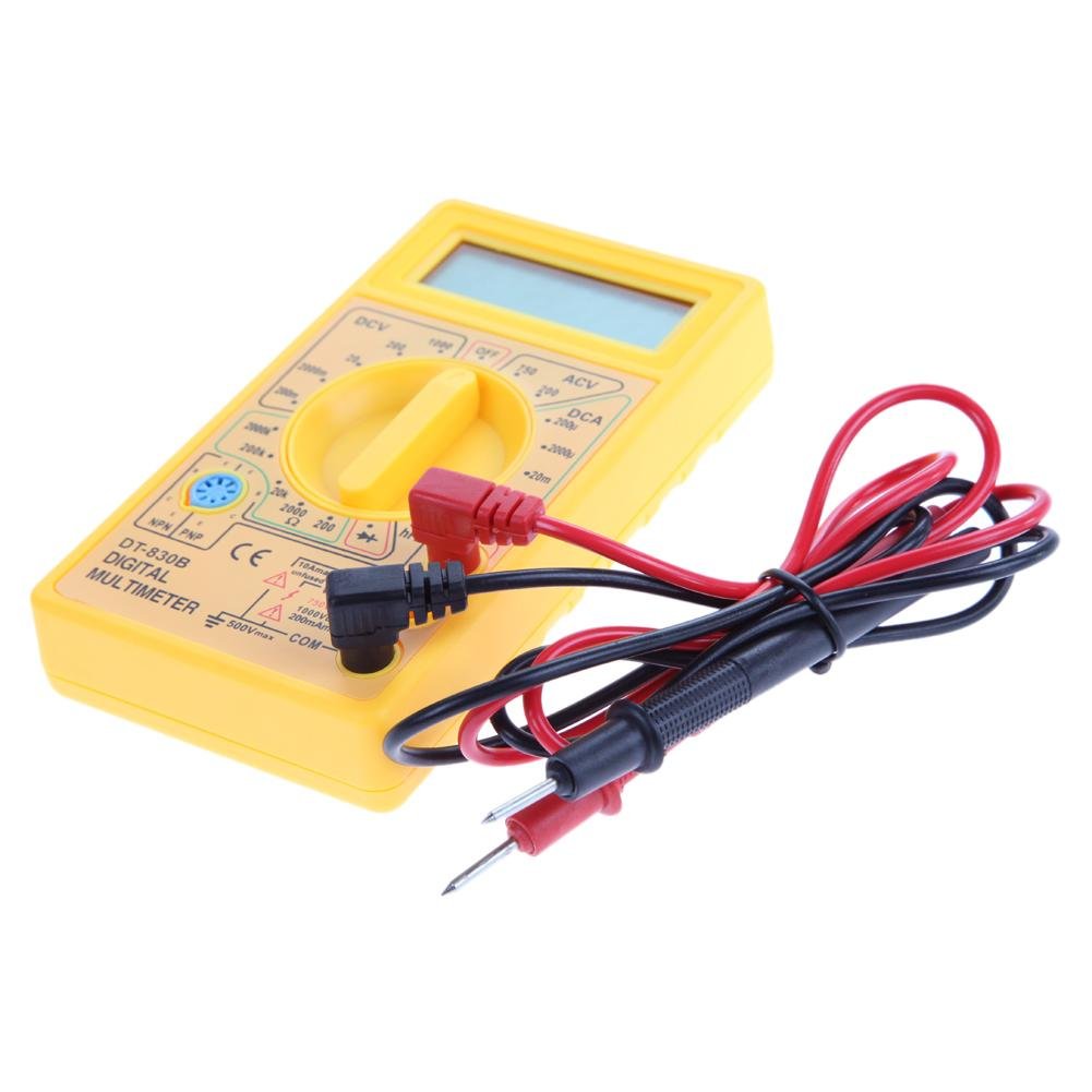 DT830B Digital Multimeter - LCD Display for Voltage, Current & Resistance Testing - Perfect for Home DIY, Car Repair & Electrical Projects
