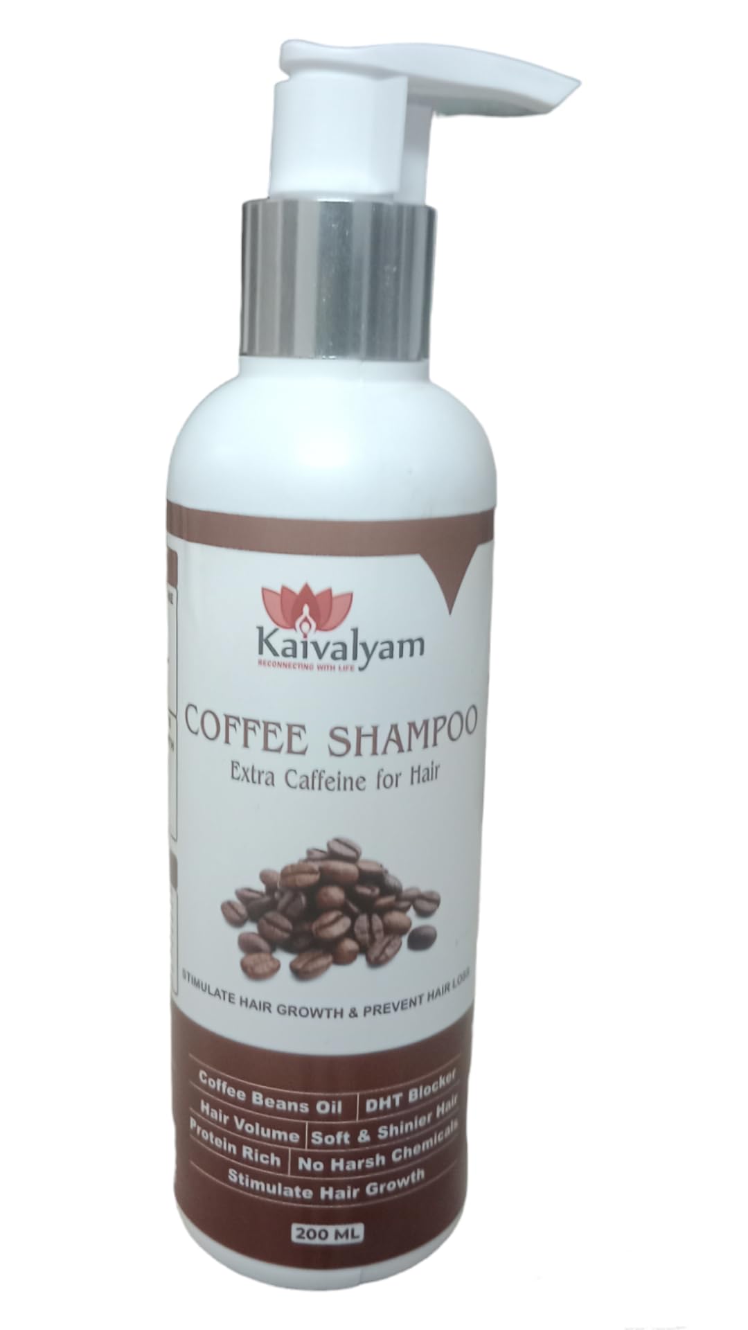 Kaivalyam Coffee Shampoo for Hair Growth - 200ml | Scalp Health & Shine Enhancing Formula | Volumizing & Exfoliating | Perfect for Thinning Hair & Daily Hair Care